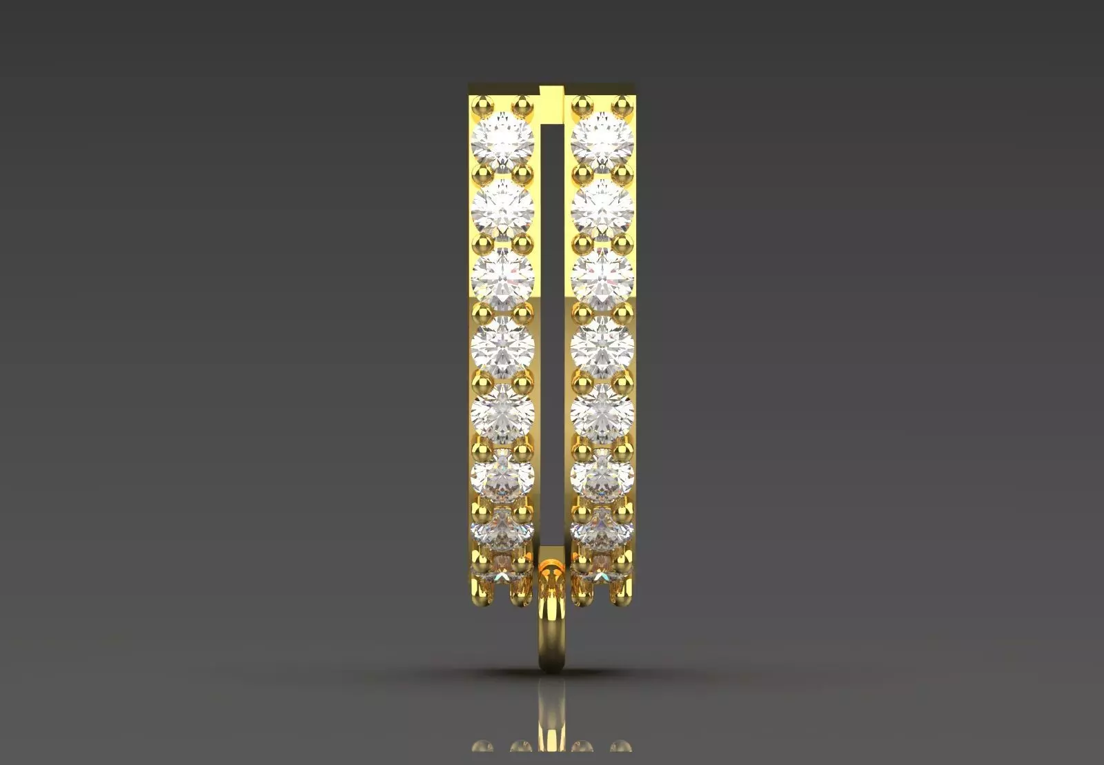 small gold bail pendant jewelry gl0014 3D print model_2