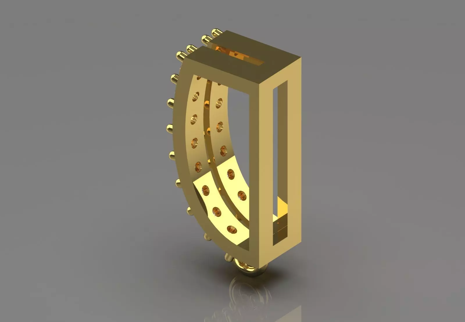 small gold bail pendant jewelry gl0014 3D print model_3