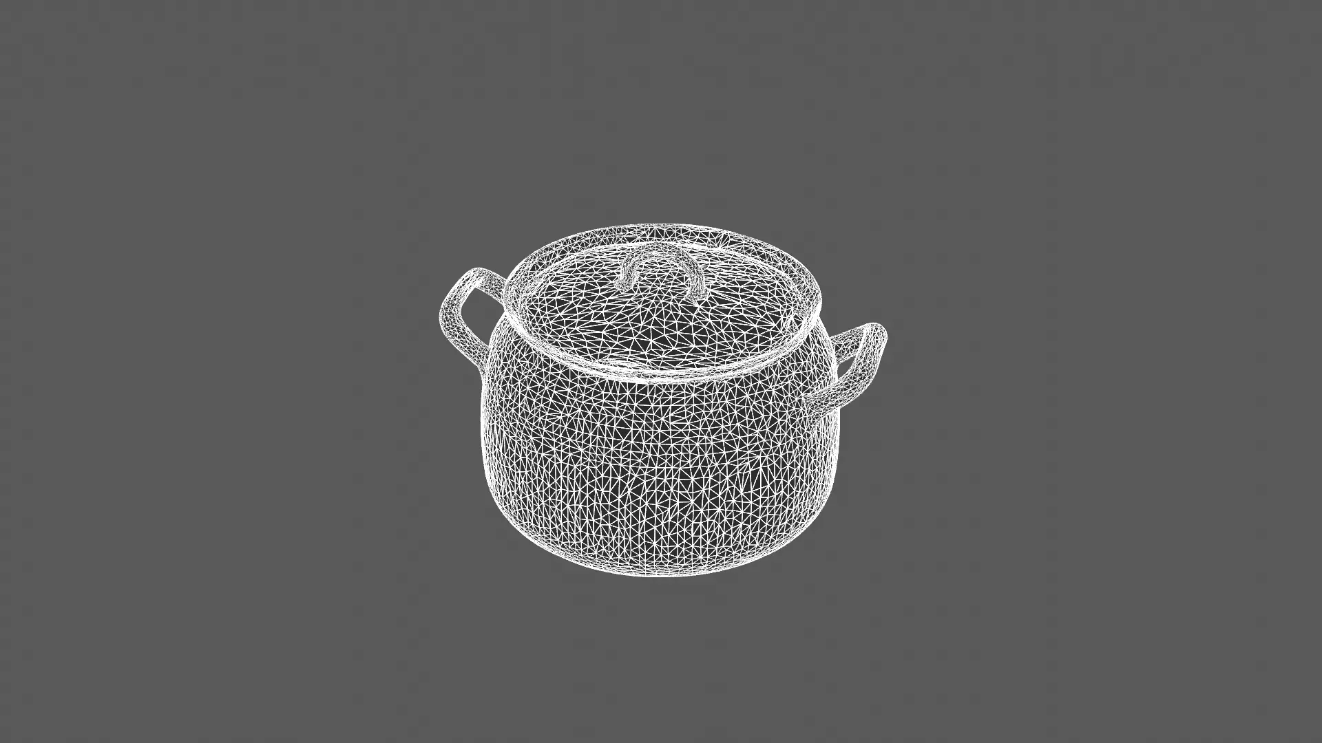 Realistic Black Cast Iron Cooking Pot with Lid 3D model_6