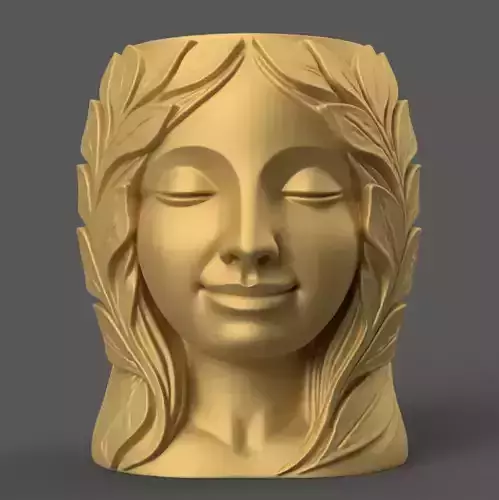 Serene Face Planter urn candy candle holder