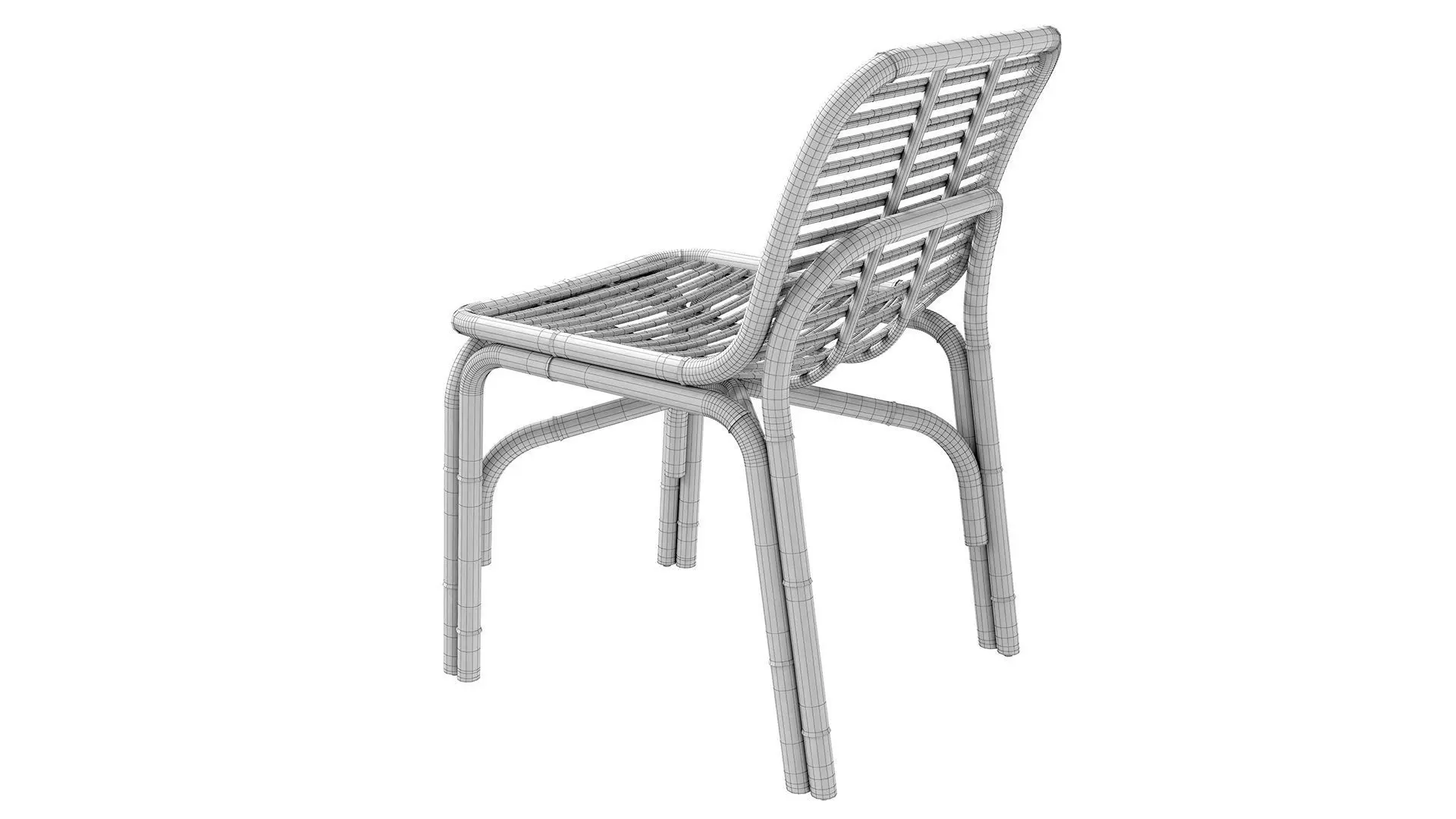 Black Peak armchair INDOOR rattan Cane-line 3D model_1