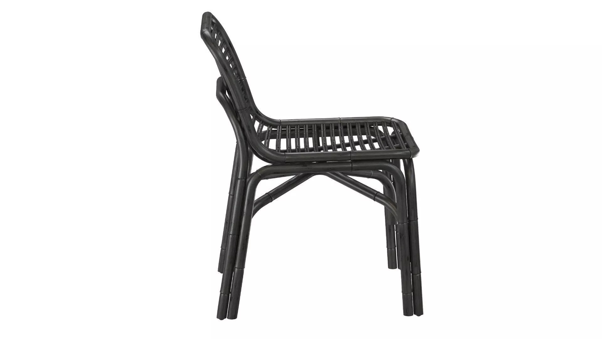 Black Peak armchair INDOOR rattan Cane-line 3D model_3