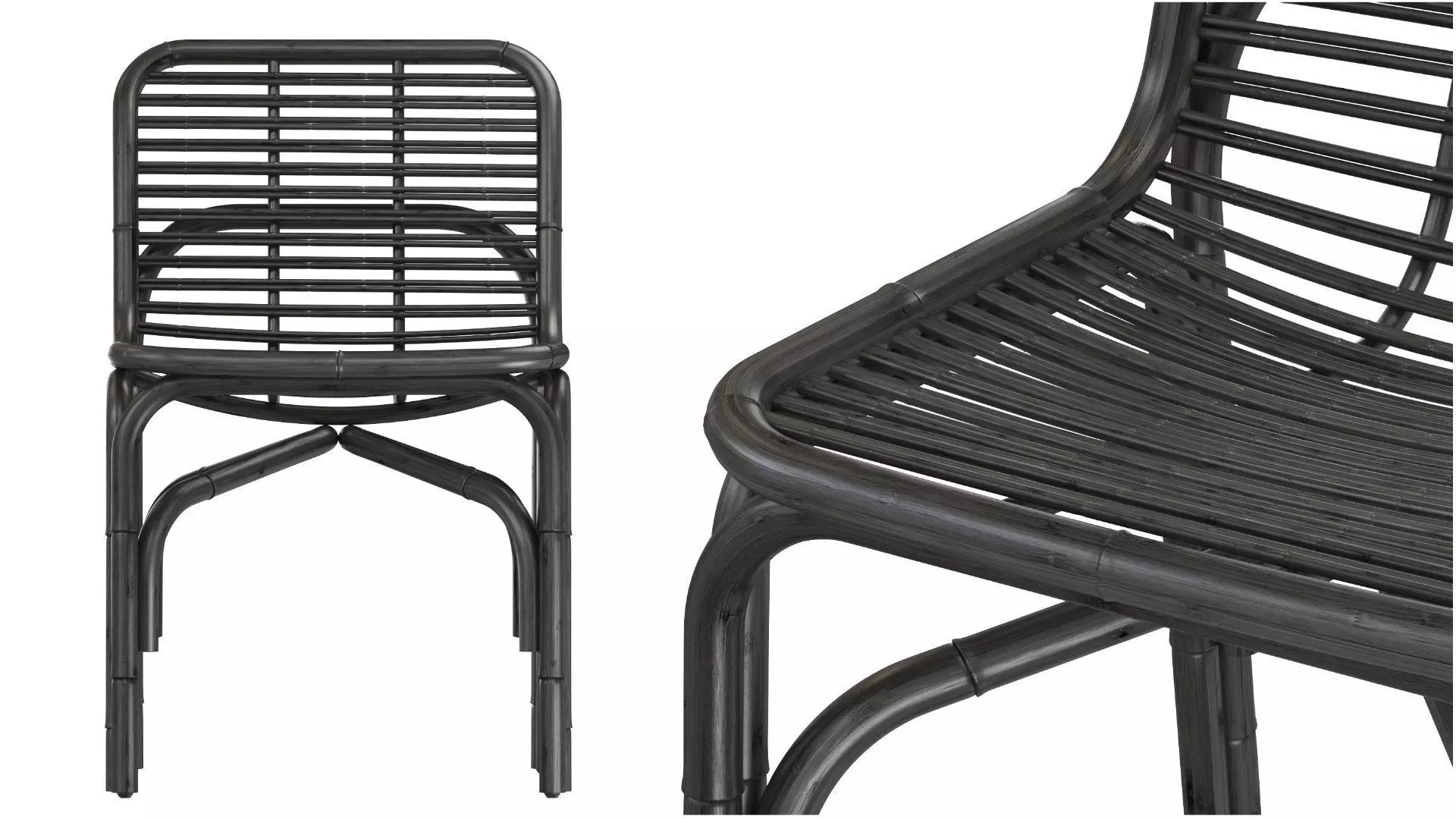 Black Peak armchair INDOOR rattan Cane-line 3D model_8