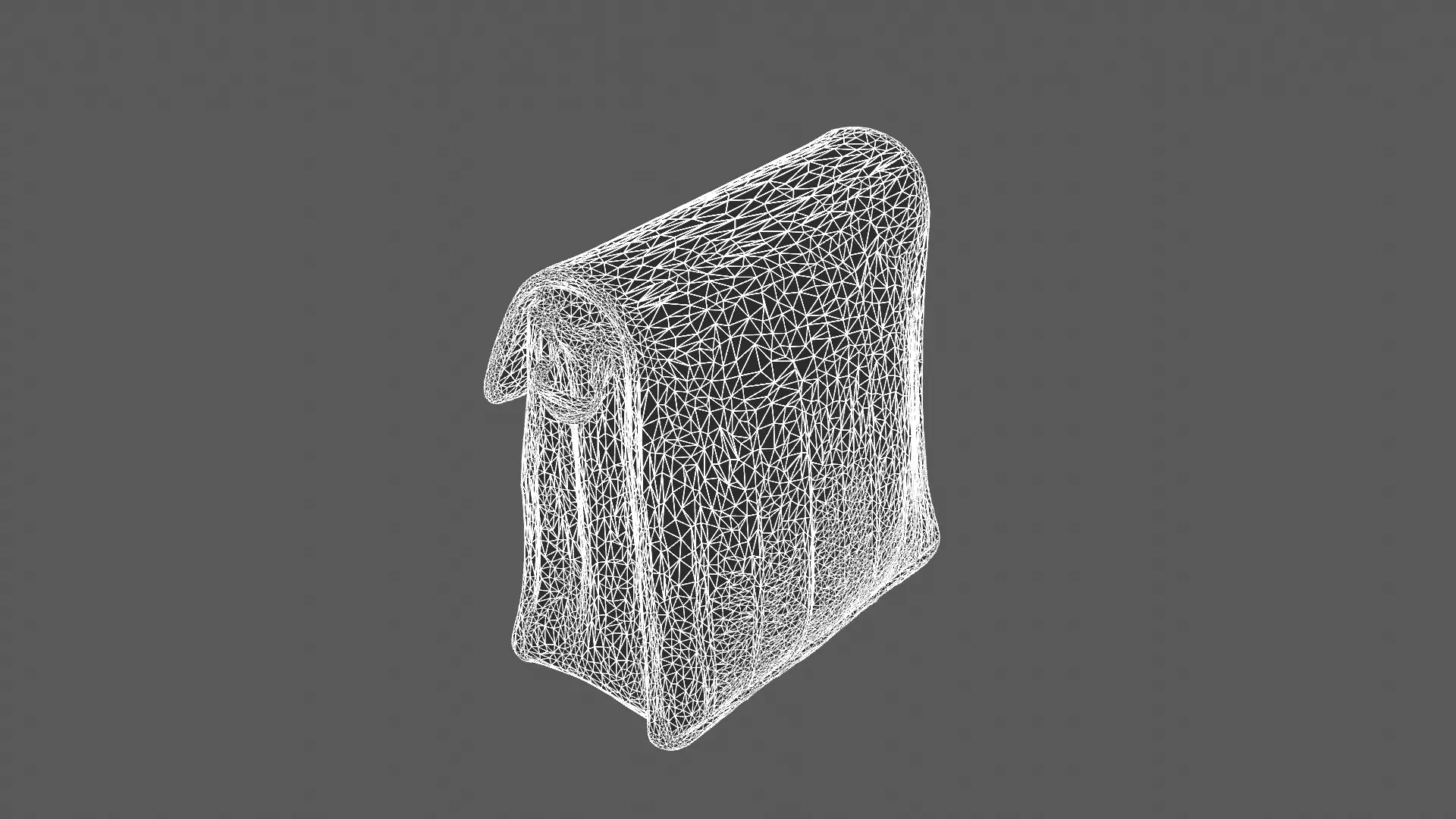 Stylish Woven Fabric and Leather Shoulder Bag 3D Model 3D model_8