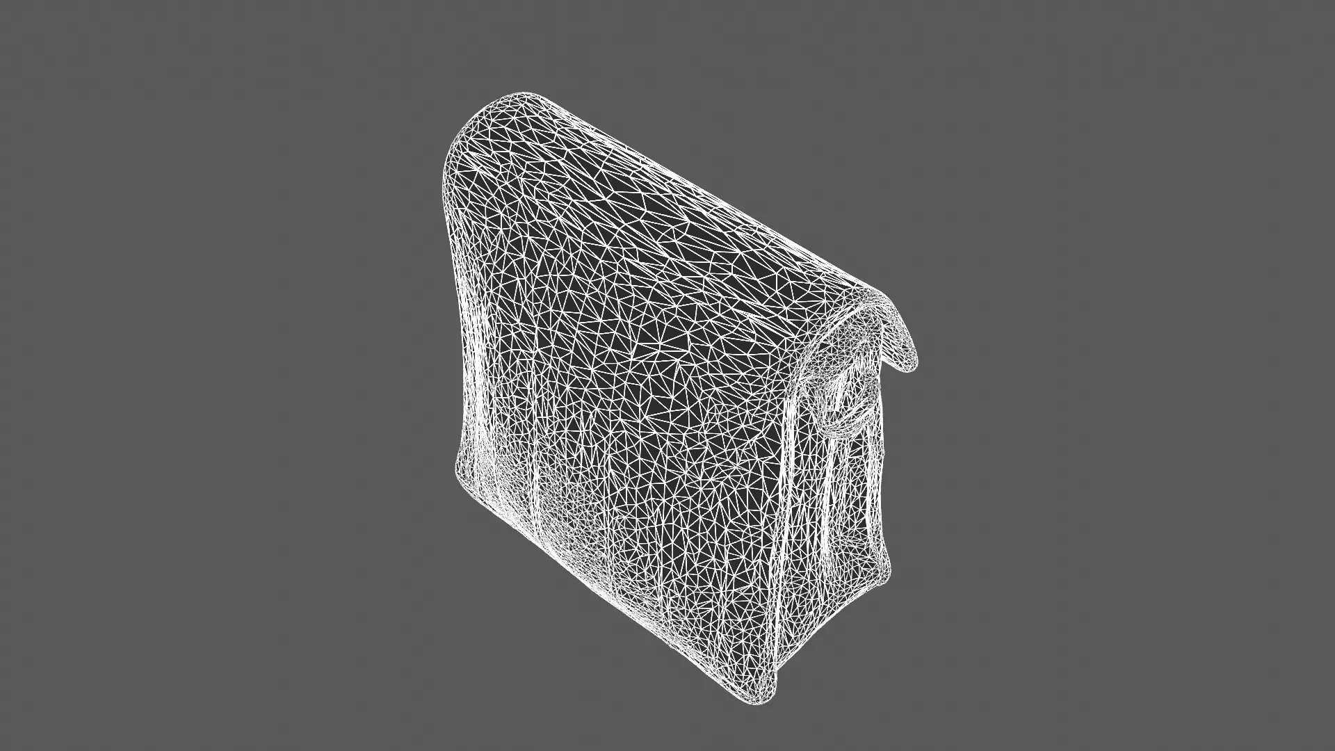 Stylish Woven Fabric and Leather Shoulder Bag 3D Model 3D model_9