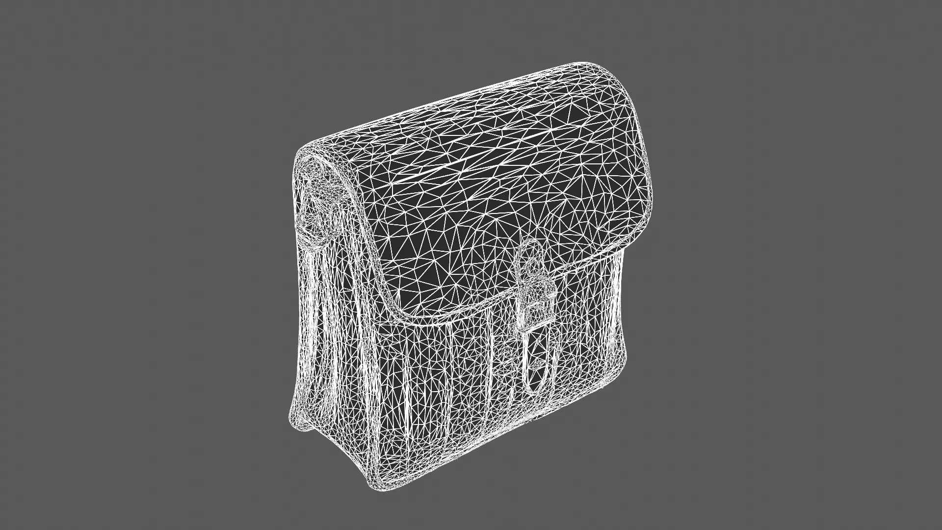 Stylish Woven Fabric and Leather Shoulder Bag 3D Model 3D model_5