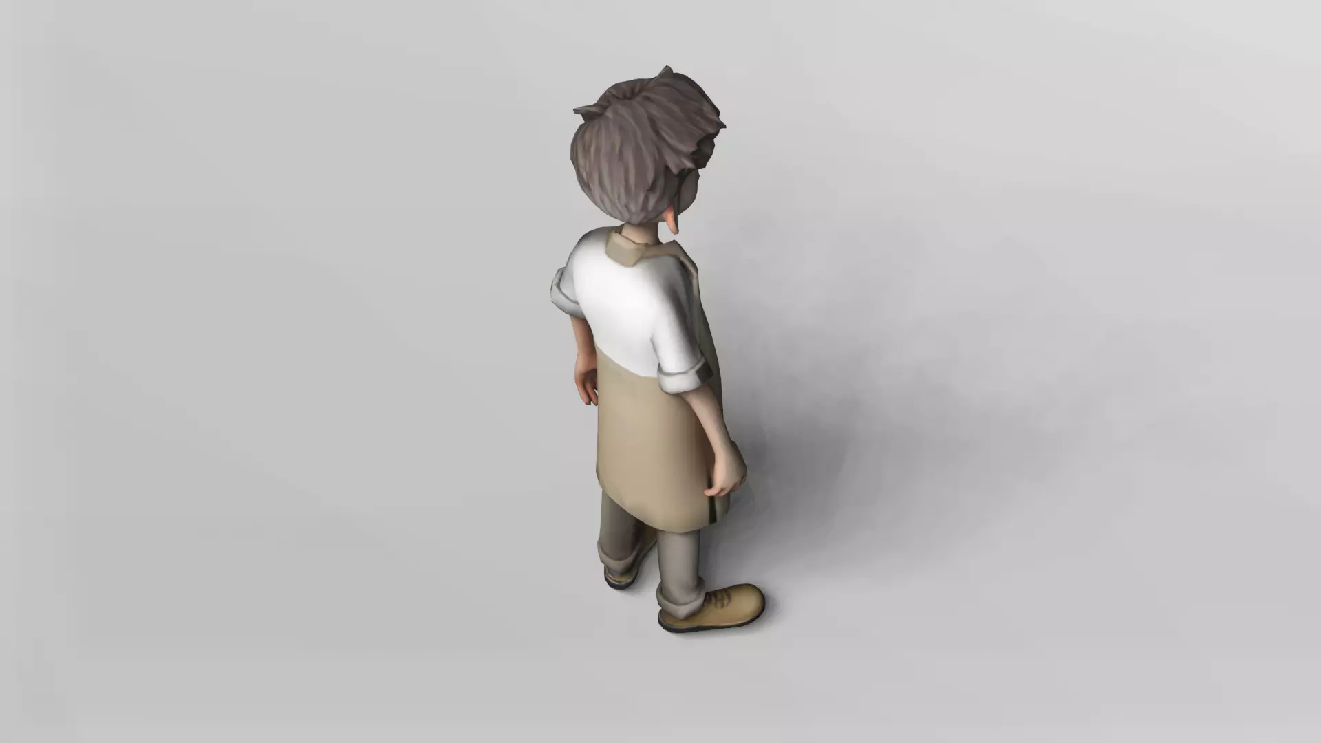 Stylized Young Male Barista 3D Model 3D model_4