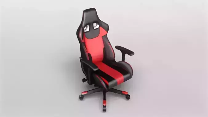 Ergonomic Racing Style Gaming Chair 3D Model 3D model