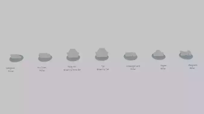 Vehicles Cars and Road Mini Pack Emoji Statues 3D print model