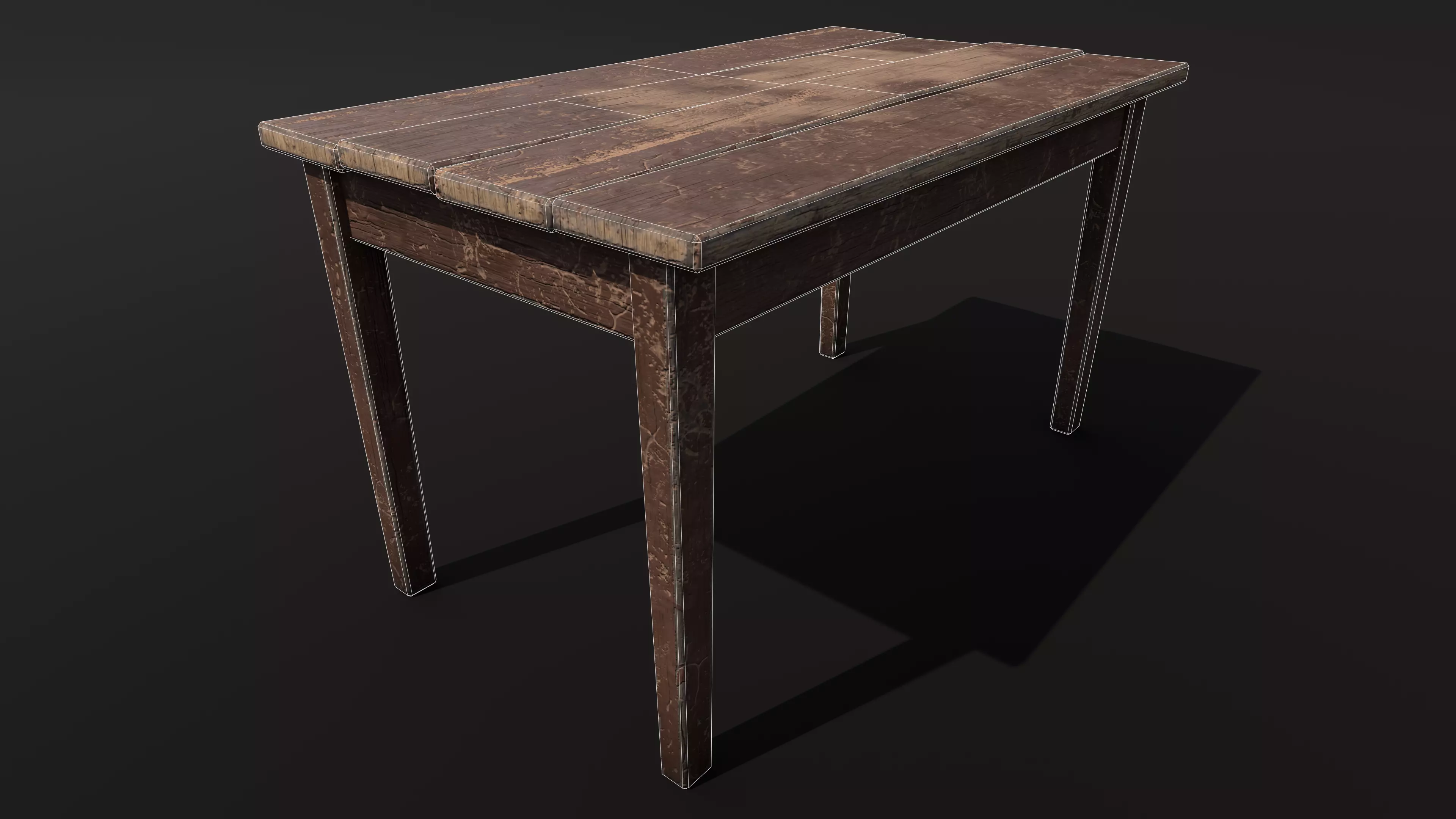 Table Low-poly 3D model_2