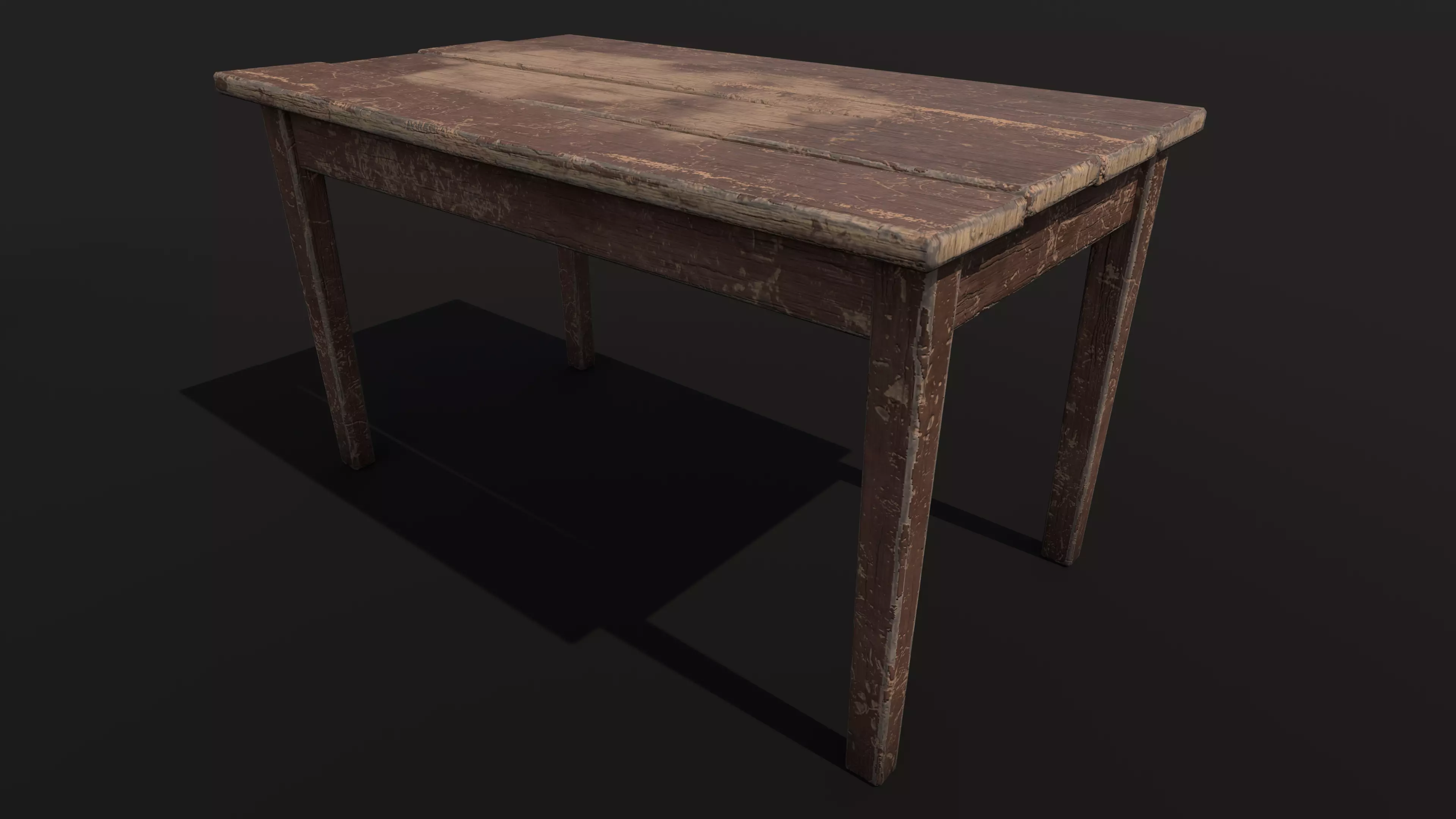 Table Low-poly 3D model_7