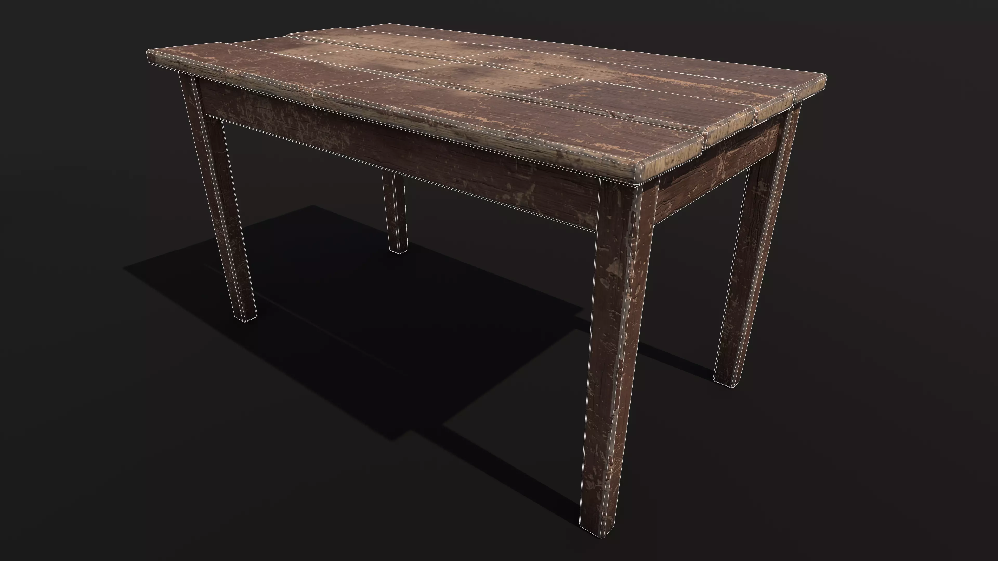 Table Low-poly 3D model_8
