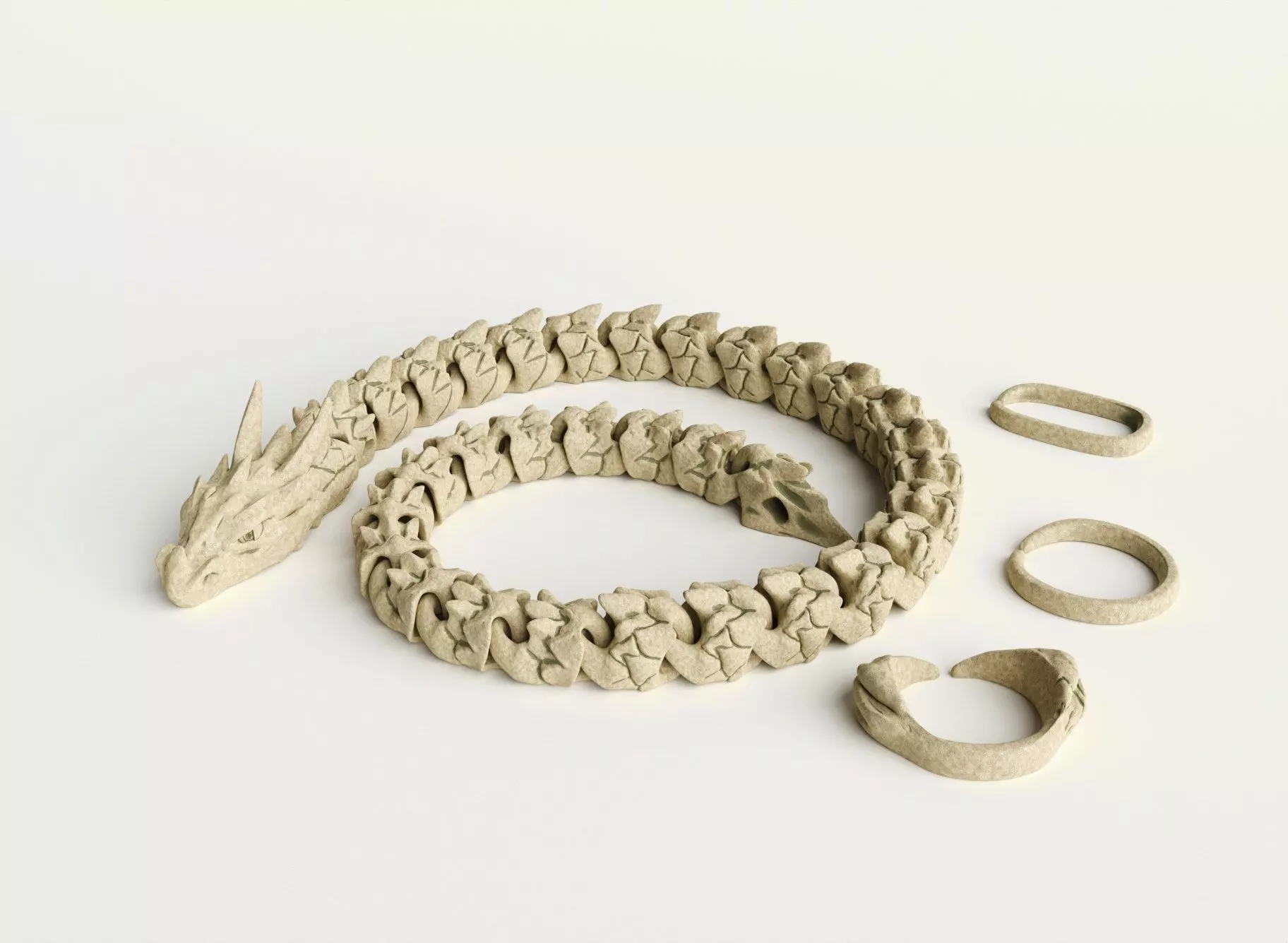 Articulated Dragon Chain 3D print model_1