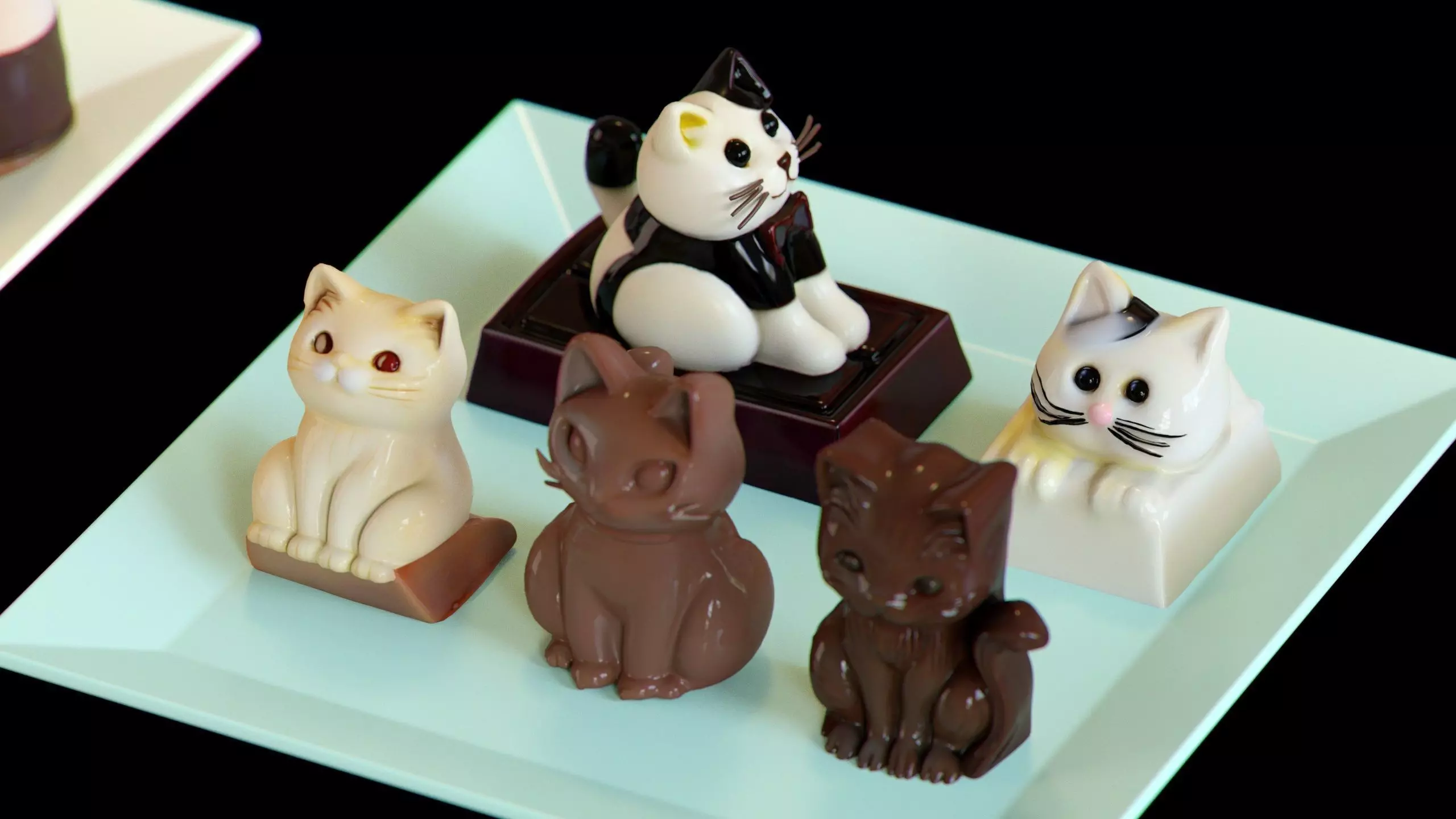 Sweet Dessert Pack Donuts Cupcakes Cake Ice Cream Candy Low-poly 3D model_22