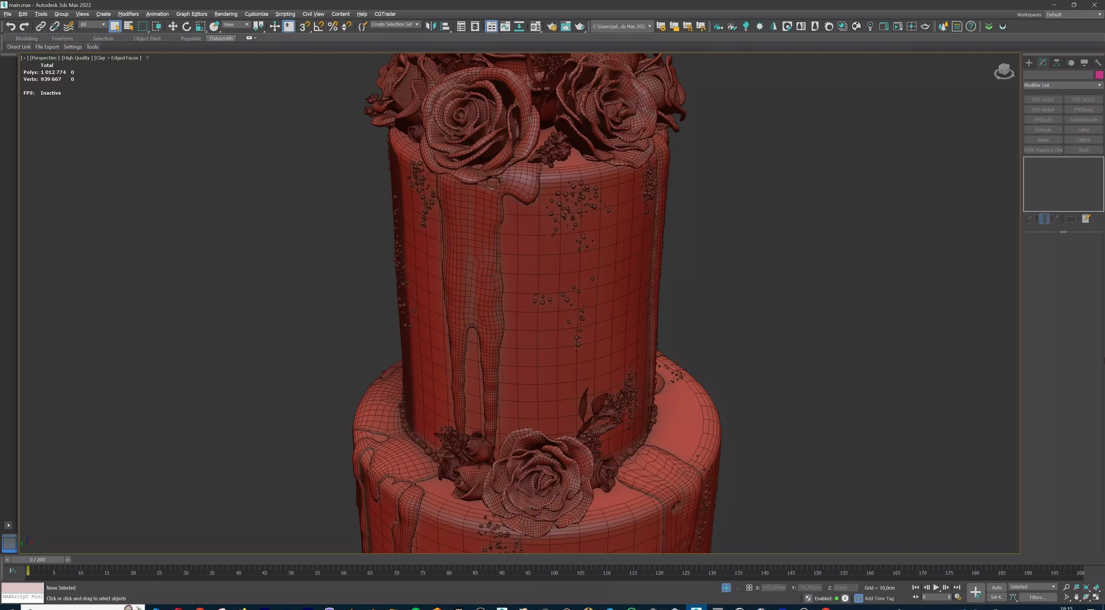 Sweet Dessert Pack Donuts Cupcakes Cake Ice Cream Candy Low-poly 3D model_39