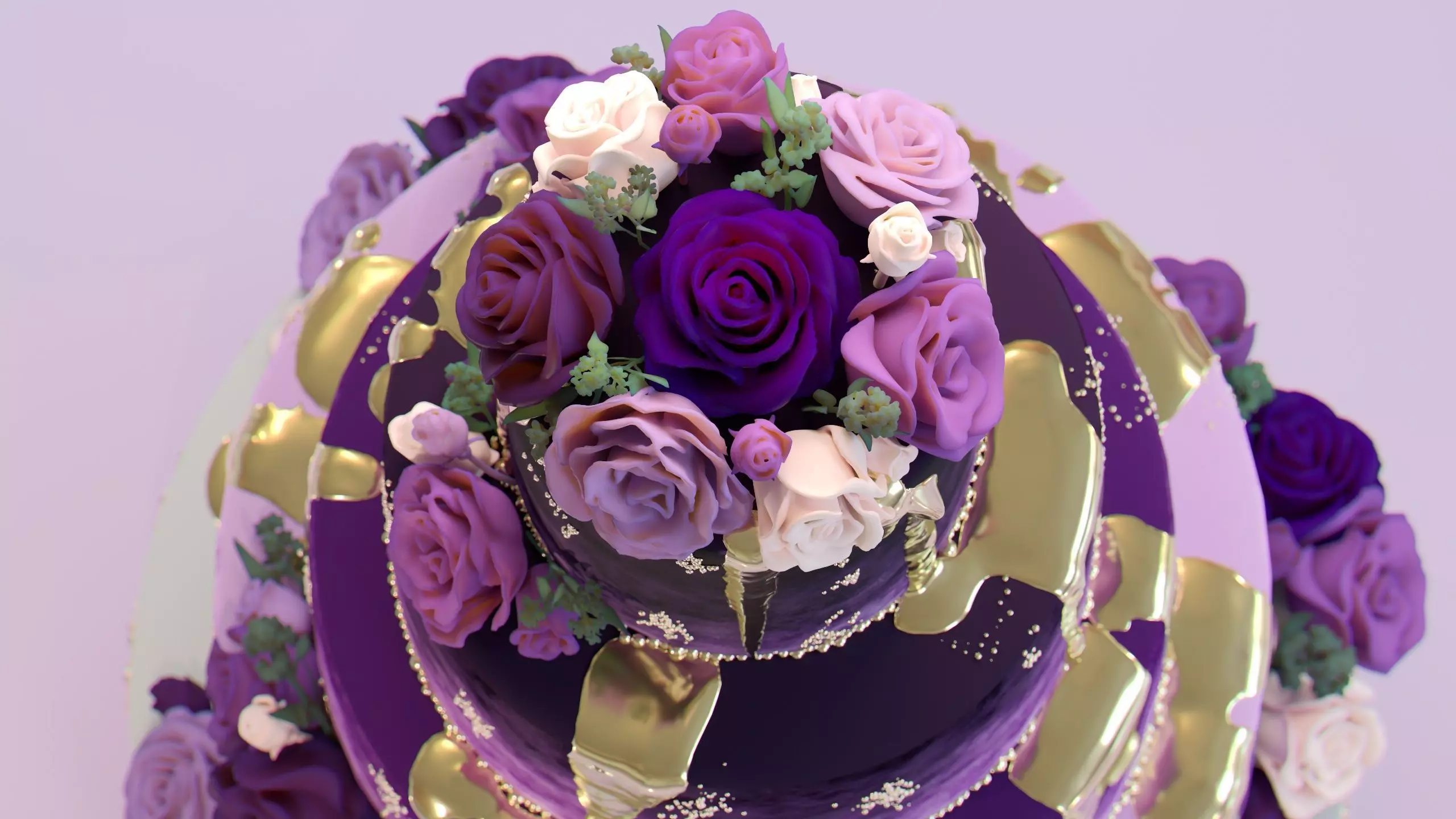 Sweet Dessert Pack Donuts Cupcakes Cake Ice Cream Candy Low-poly 3D model_4