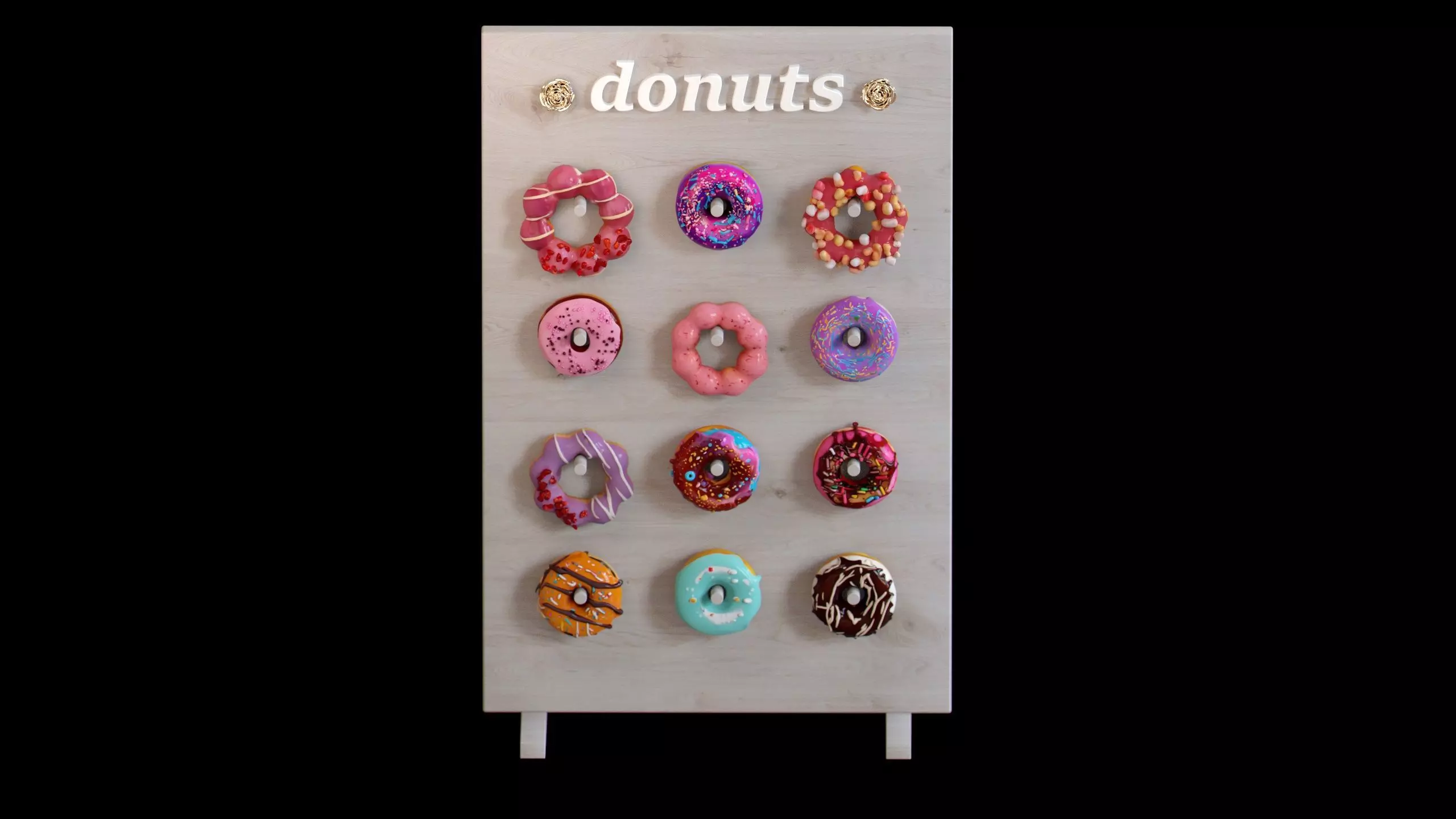 Sweet Dessert Pack Donuts Cupcakes Cake Ice Cream Candy Low-poly 3D model_6