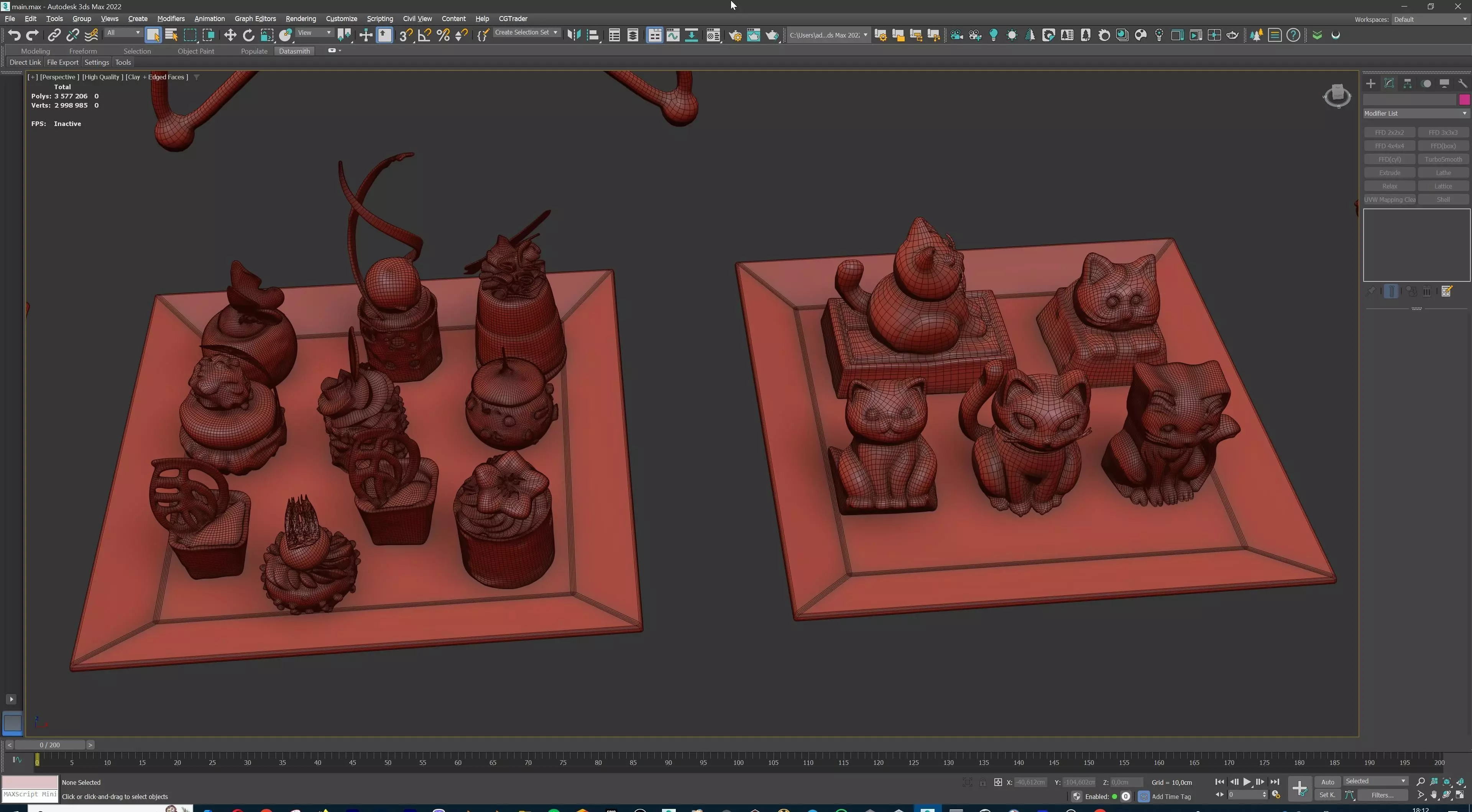 Sweet Dessert Pack Donuts Cupcakes Cake Ice Cream Candy Low-poly 3D model_35