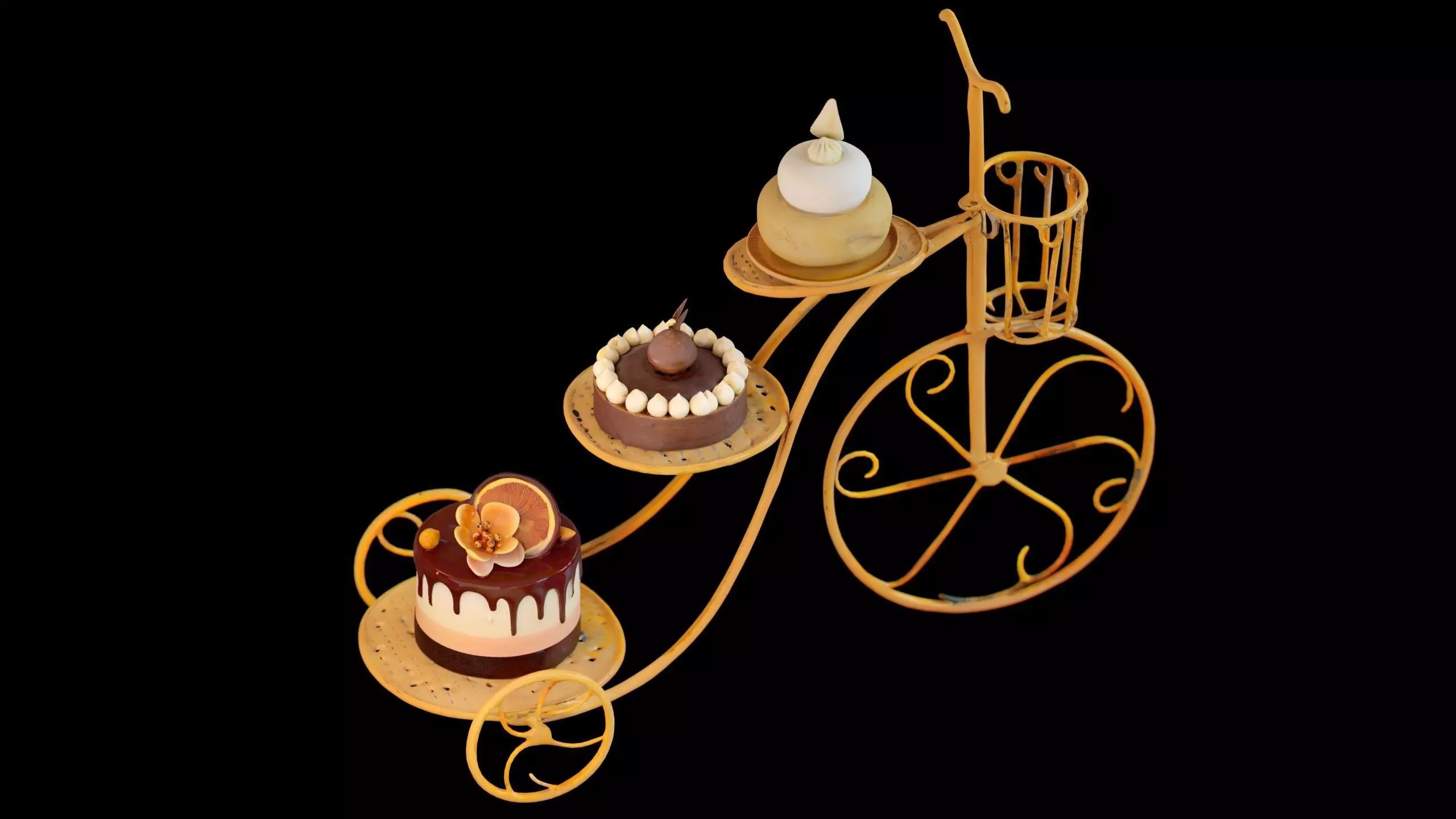 Sweet Dessert Pack Donuts Cupcakes Cake Ice Cream Candy Low-poly 3D model_16