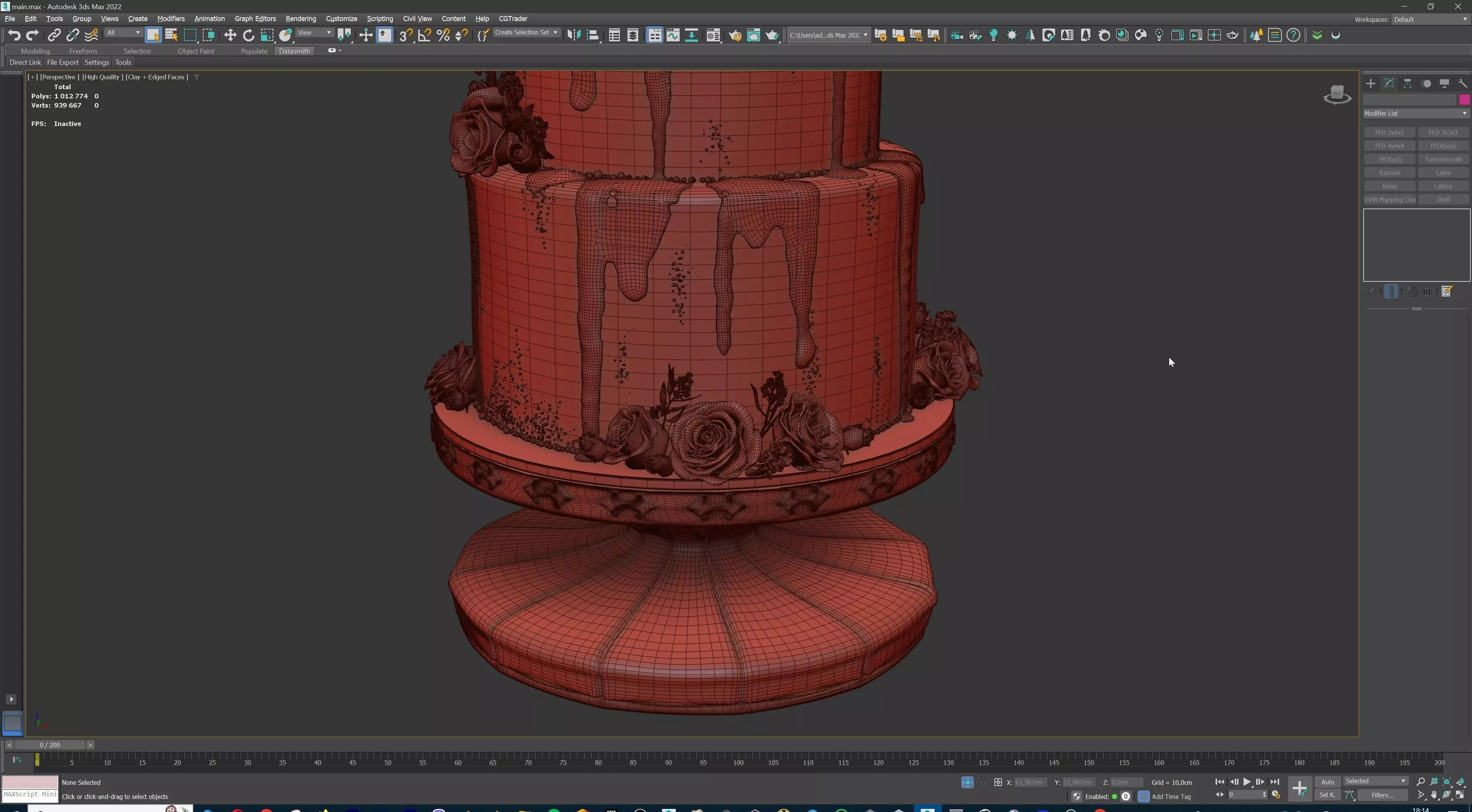 Sweet Dessert Pack Donuts Cupcakes Cake Ice Cream Candy Low-poly 3D model_32