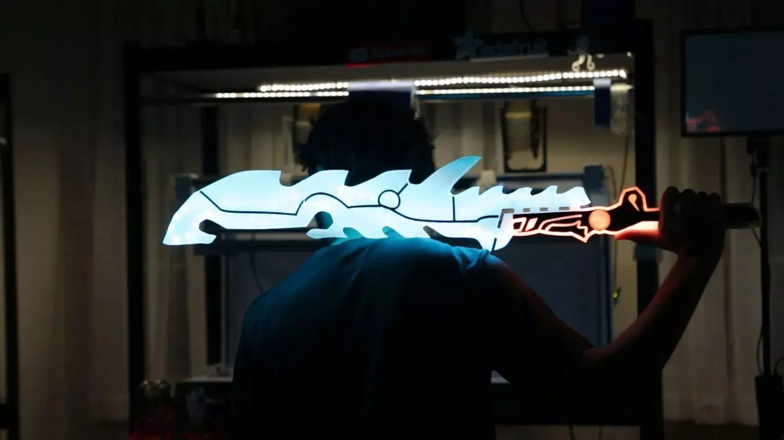 Guardian Sword with NeoPixel LEDs 3D print model_2