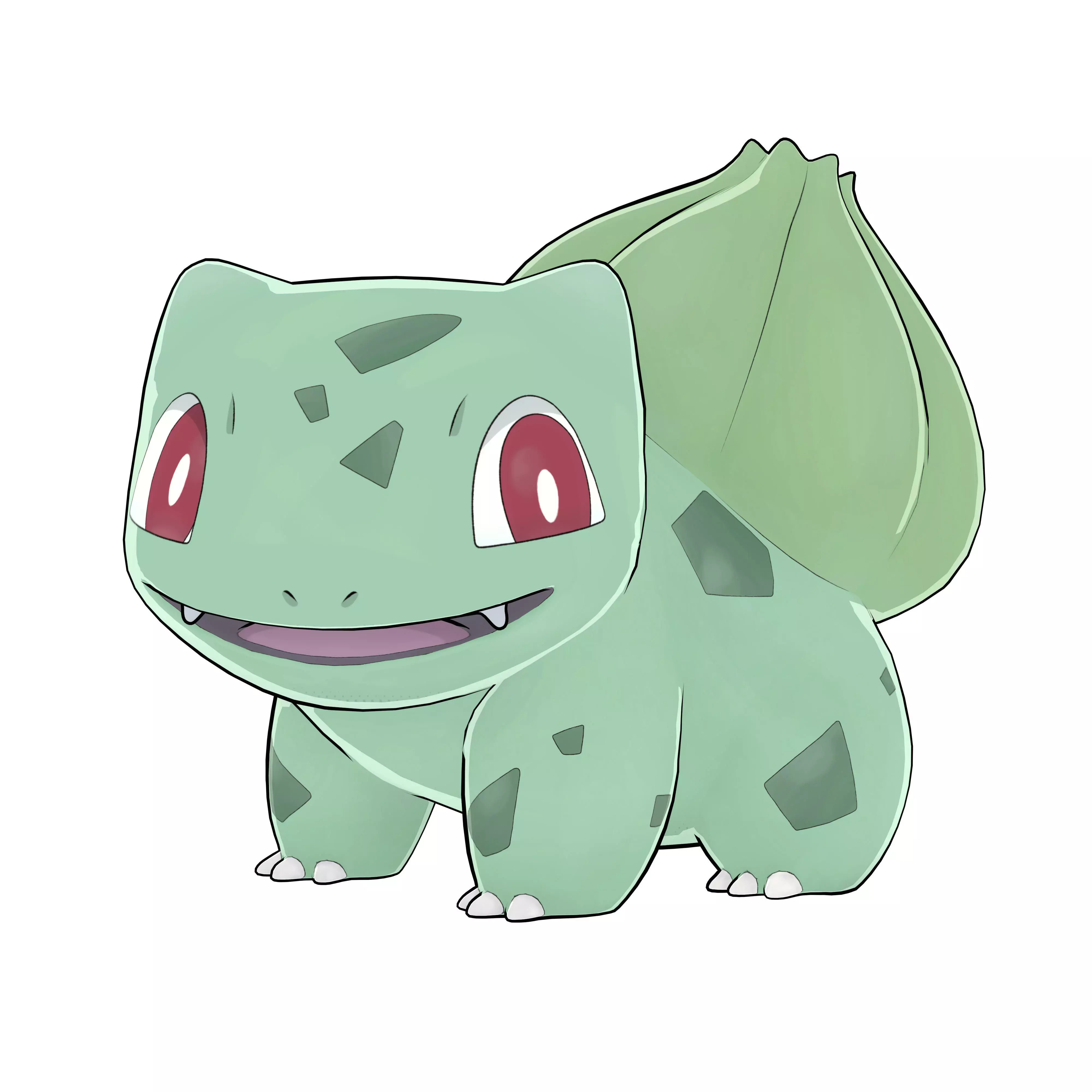 Bulbasaur Low-poly 3D model_7