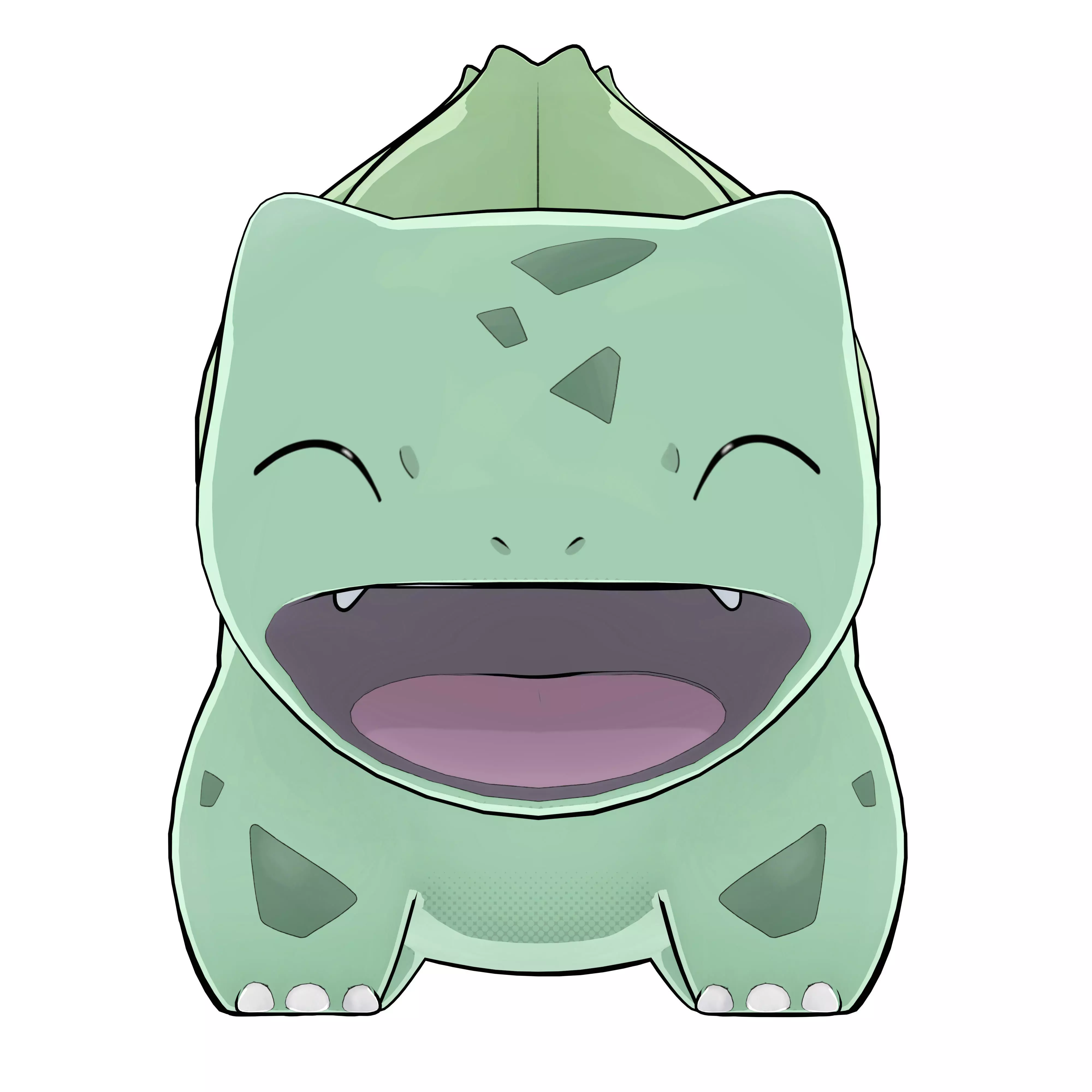Bulbasaur Low-poly 3D model_4