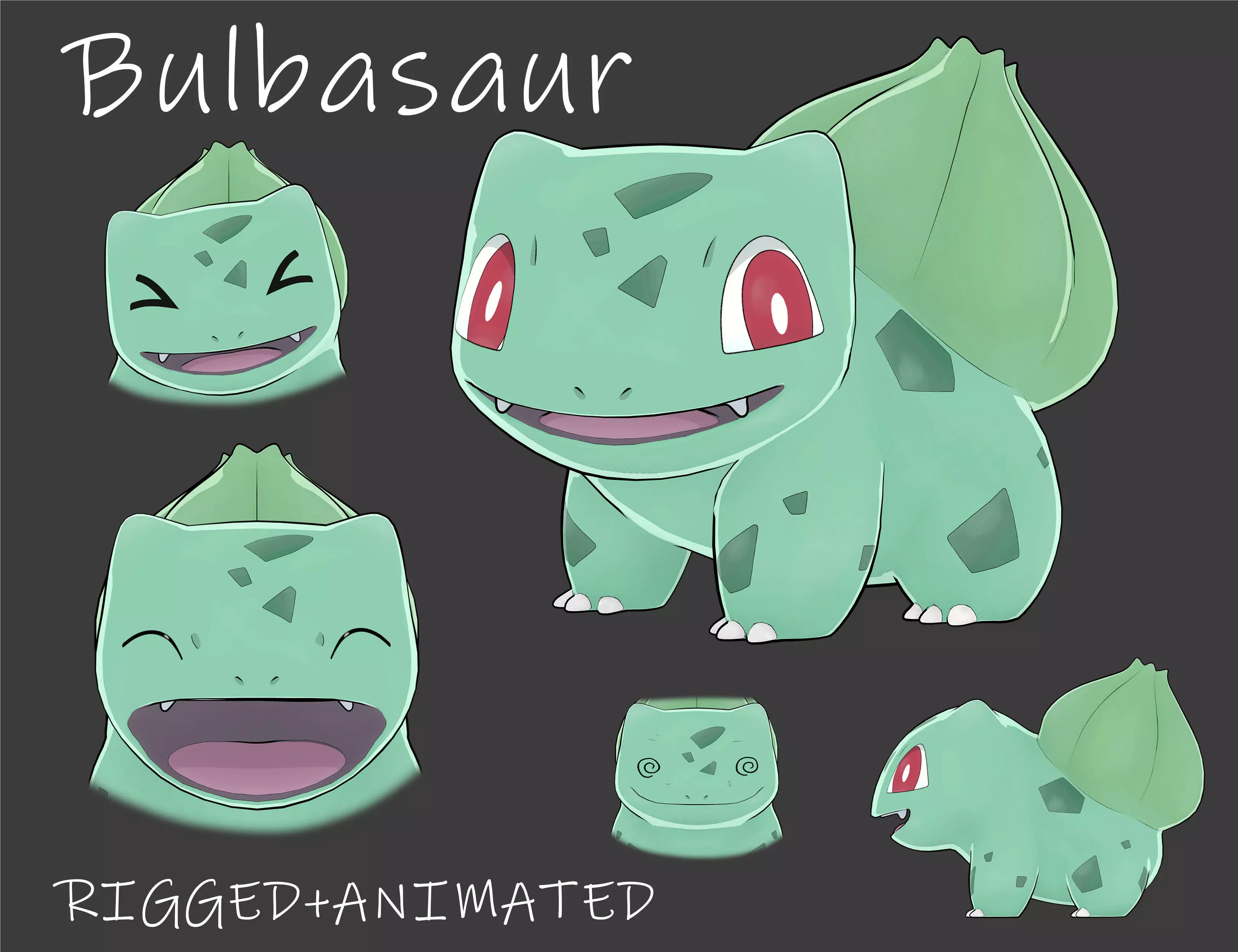 Bulbasaur Low-poly 3D model_0