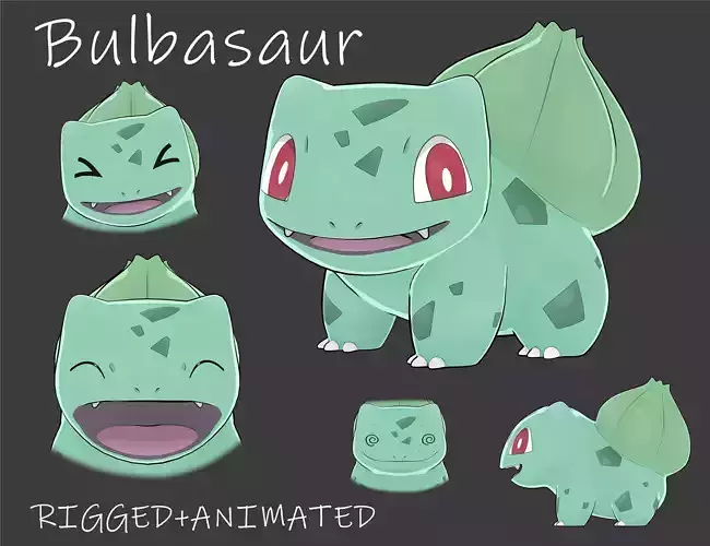 Bulbasaur Low-poly 3D model
