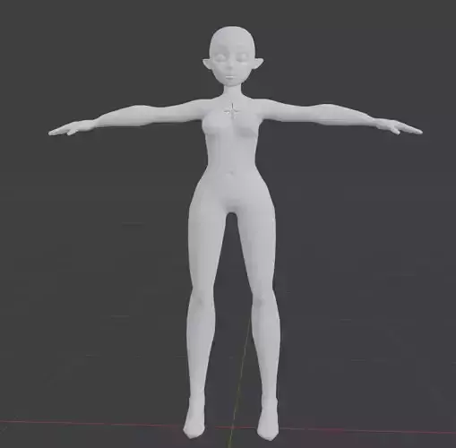 Female Body Retopology Mesh