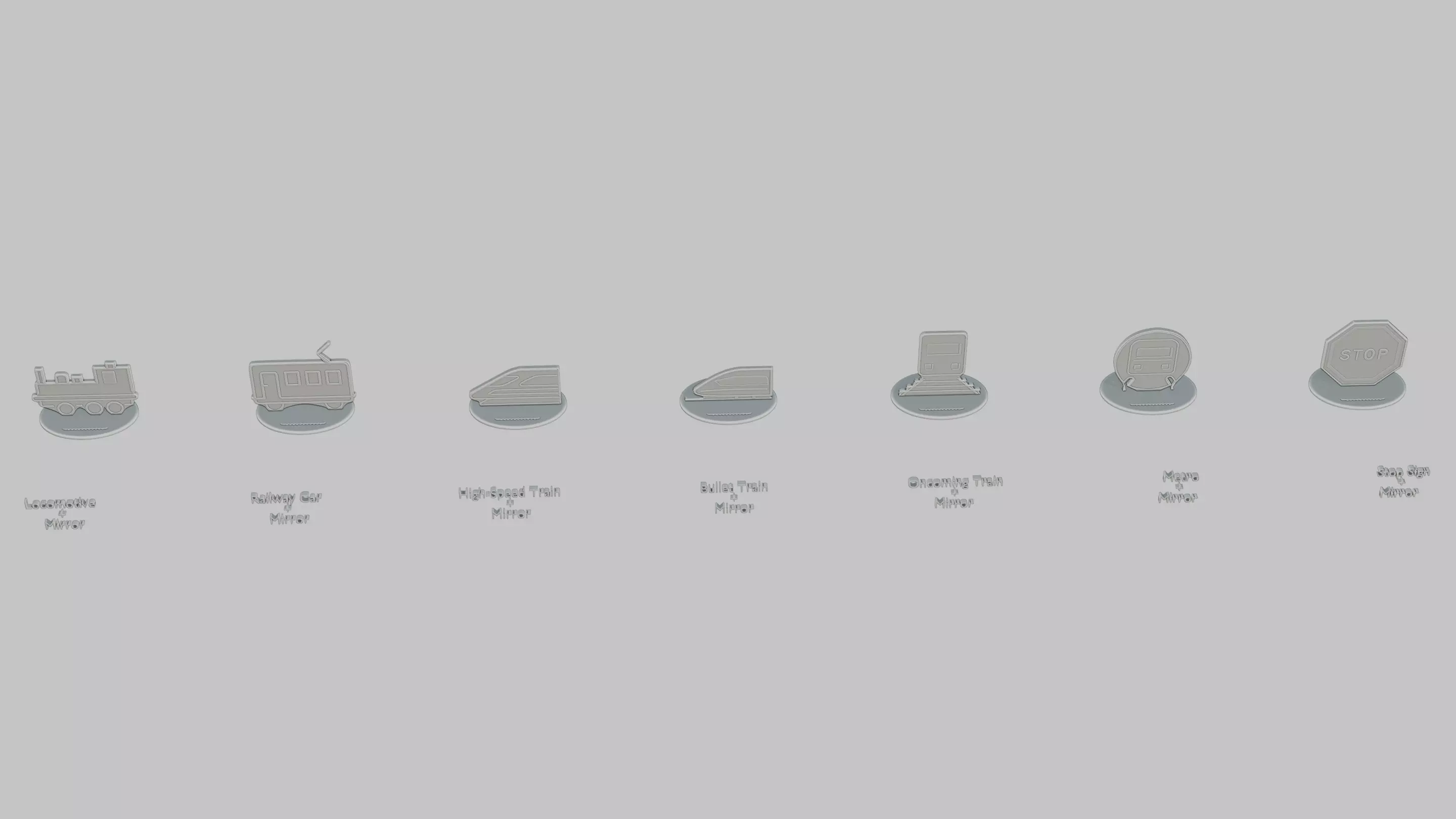 Emoji Statues Trains 3D print model_0