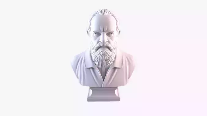 Galileo Galilei Bust Renaissance Astronomer STL 3D Printable 3D print model