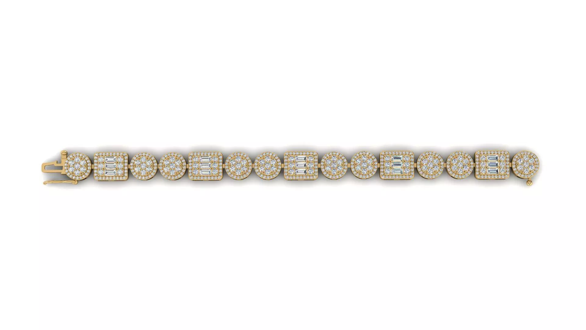 BRACELET round and square combination 3D print model
