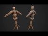 Wooden Dummy Medieval Training Camp Environment  Low-poly 3D model_1
