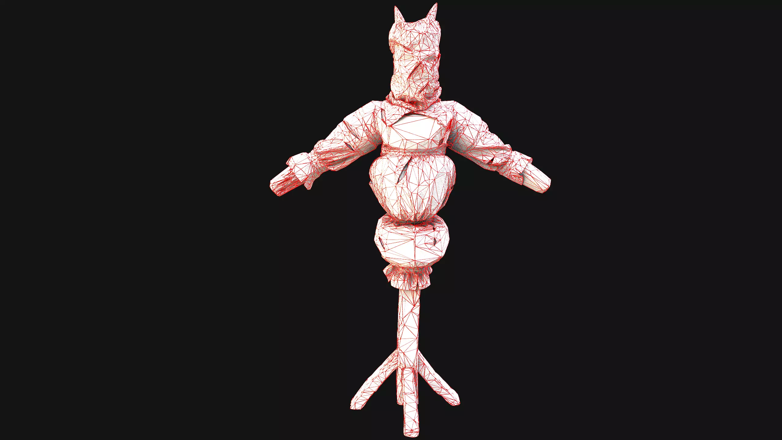 Wooden Dummy Medieval Training Camp Environment Low-poly 3D model_35