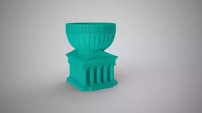 Ancient Building Egg Cup 3D print model