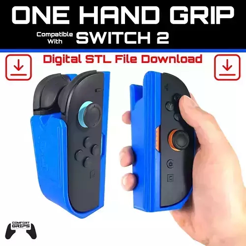 One Handed Grip Compatible With Switch 2 3D print model