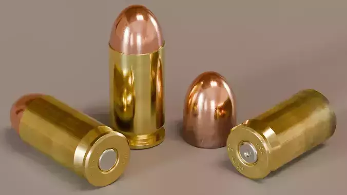 45 ACP aka 45 Auto Bullet Cartridge 3D model