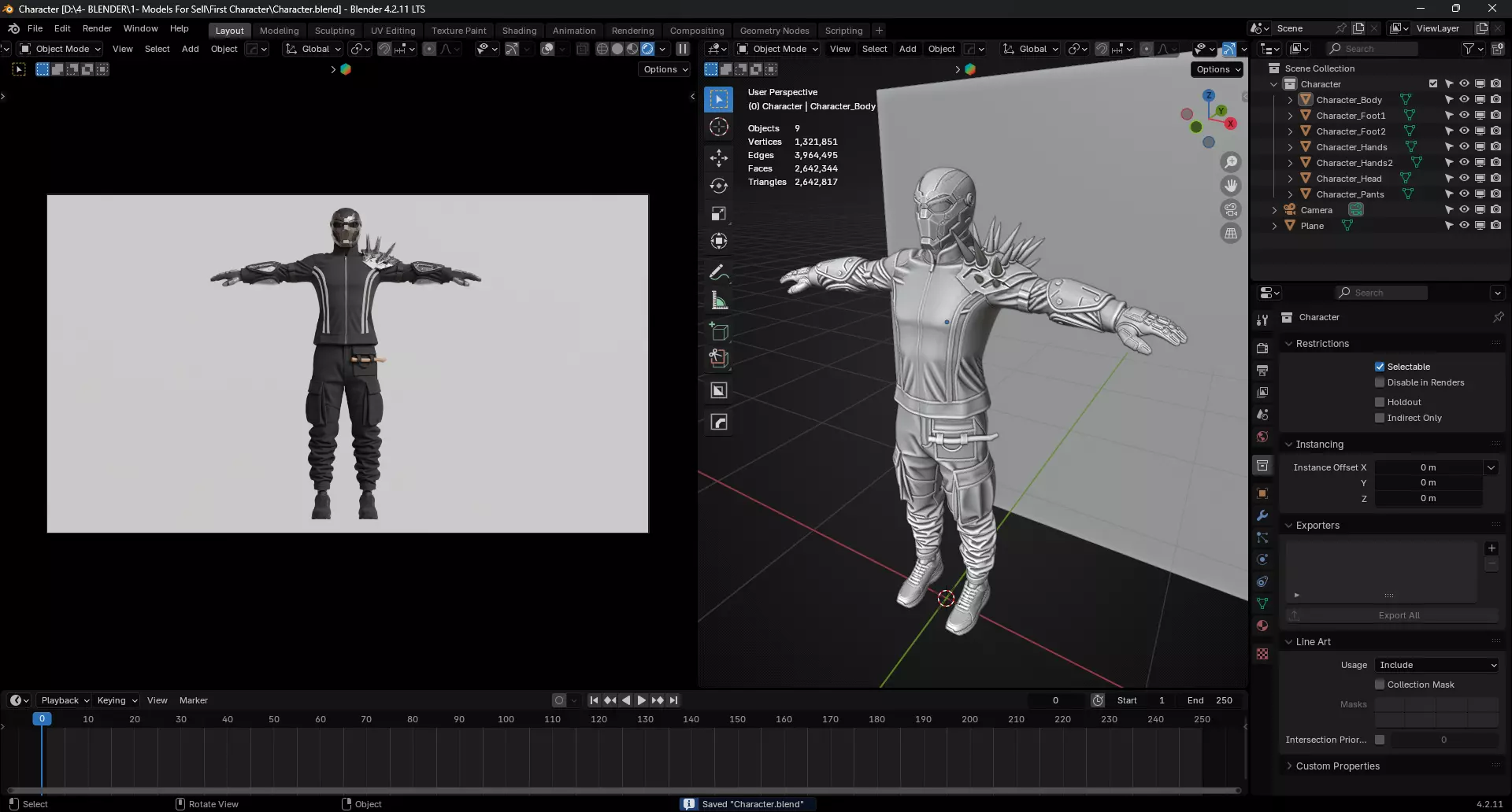Sci-Fi Character 3D model_2
