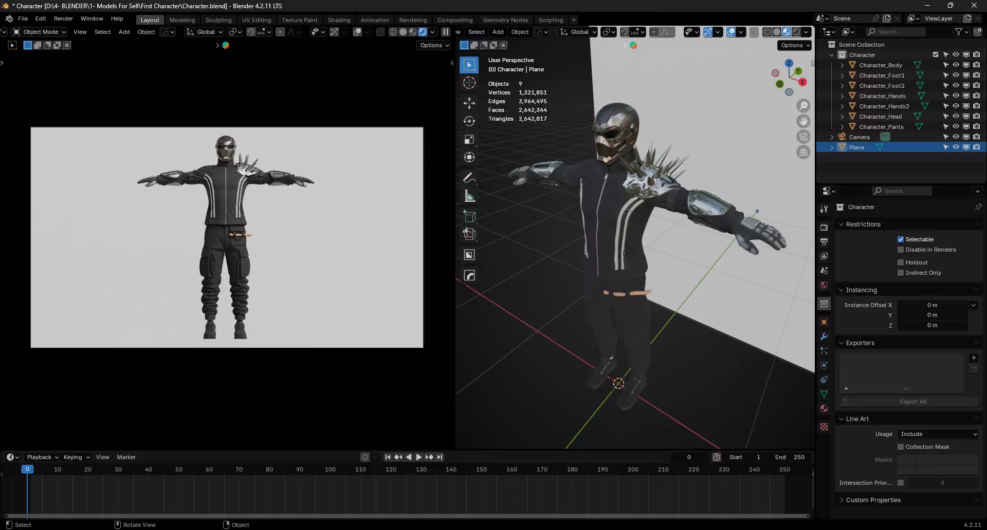 Sci-Fi Character 3D model_3