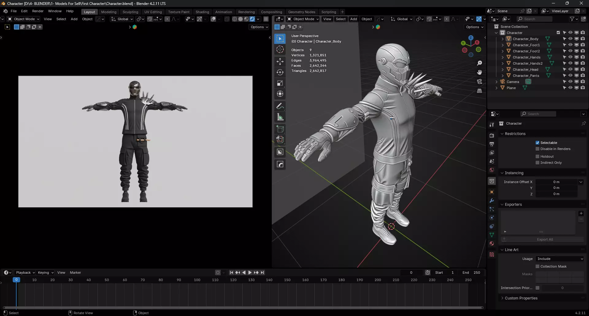 Sci-Fi Character 3D model_7