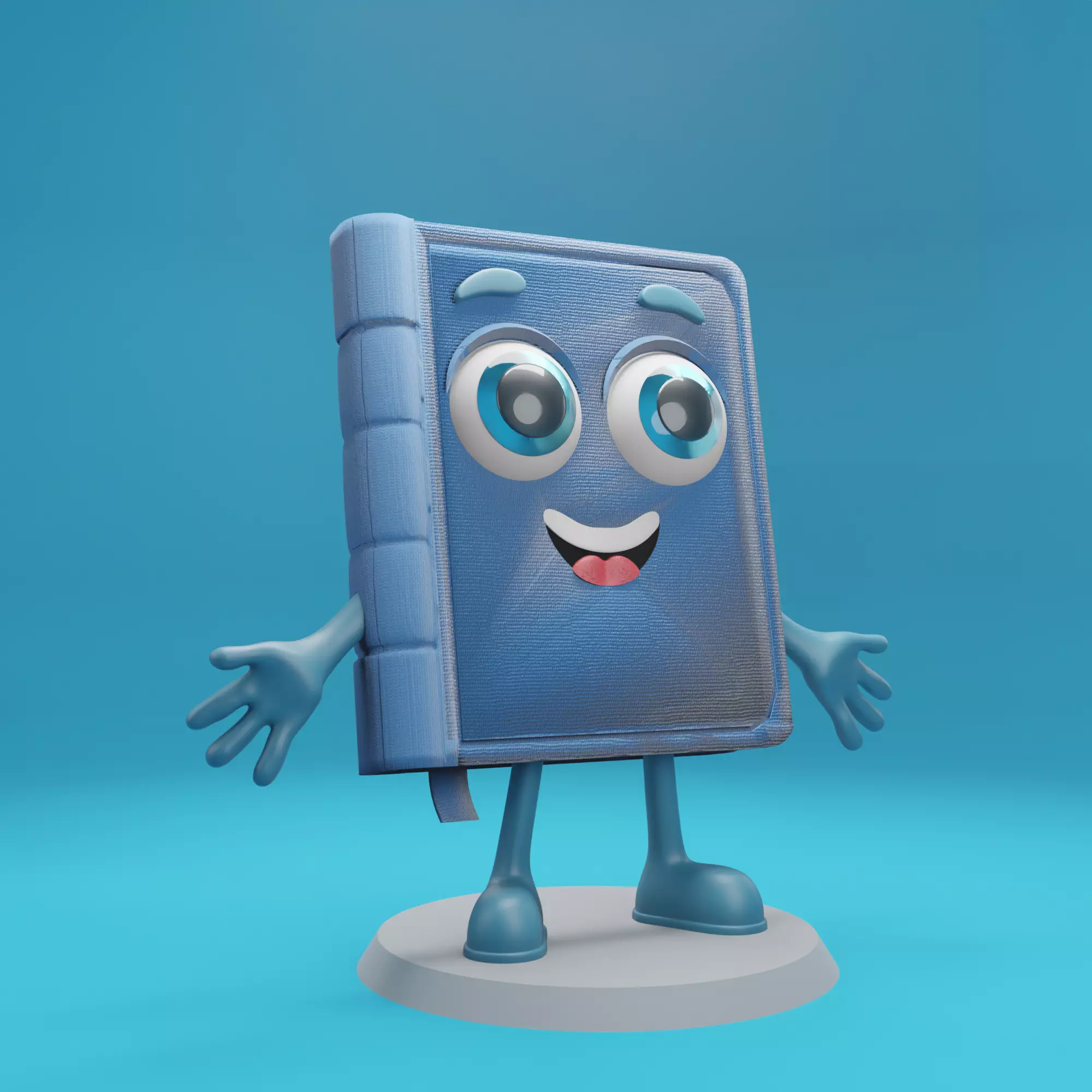 3D Printable Book Mascot Character 3D print model_0