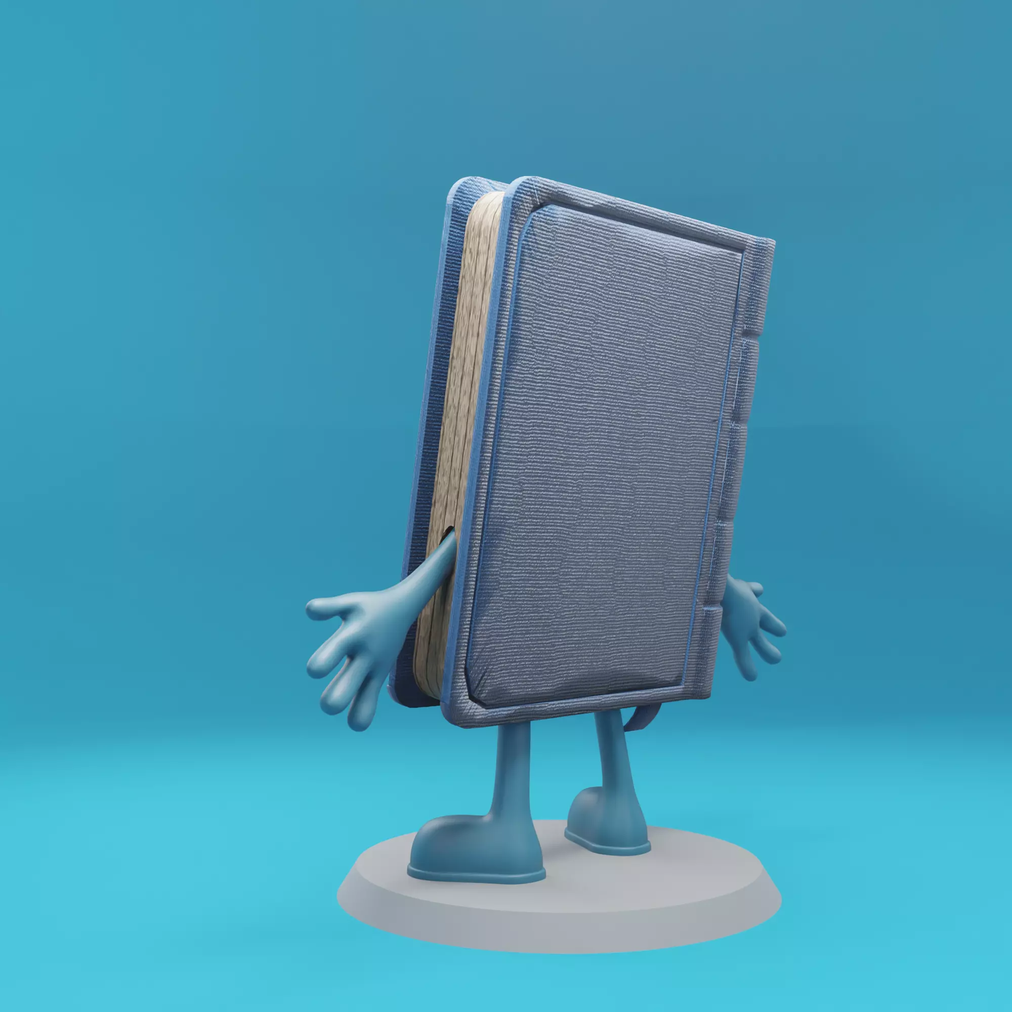 3D Printable Book Mascot Character 3D print model_2
