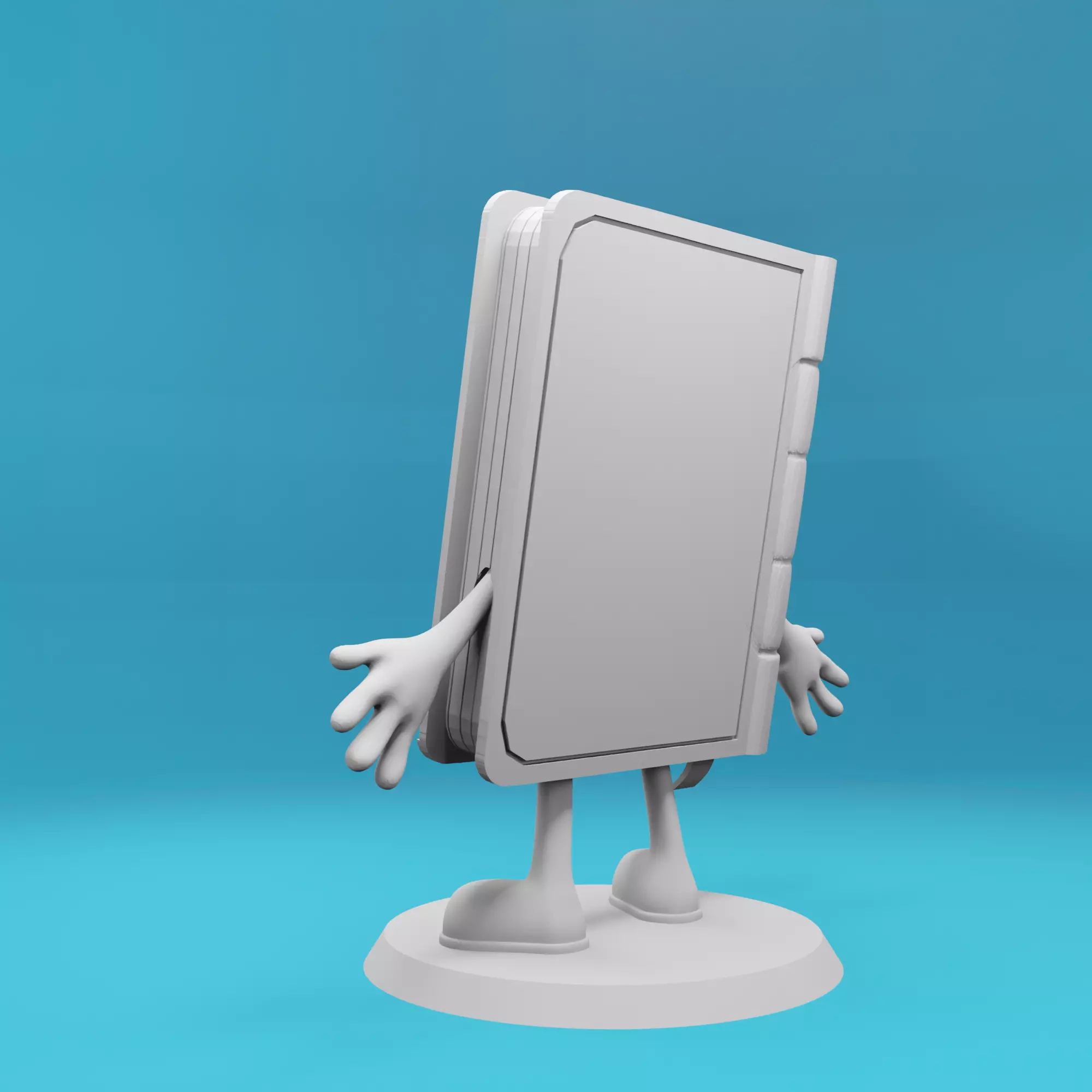 3D Printable Book Mascot Character 3D print model_3