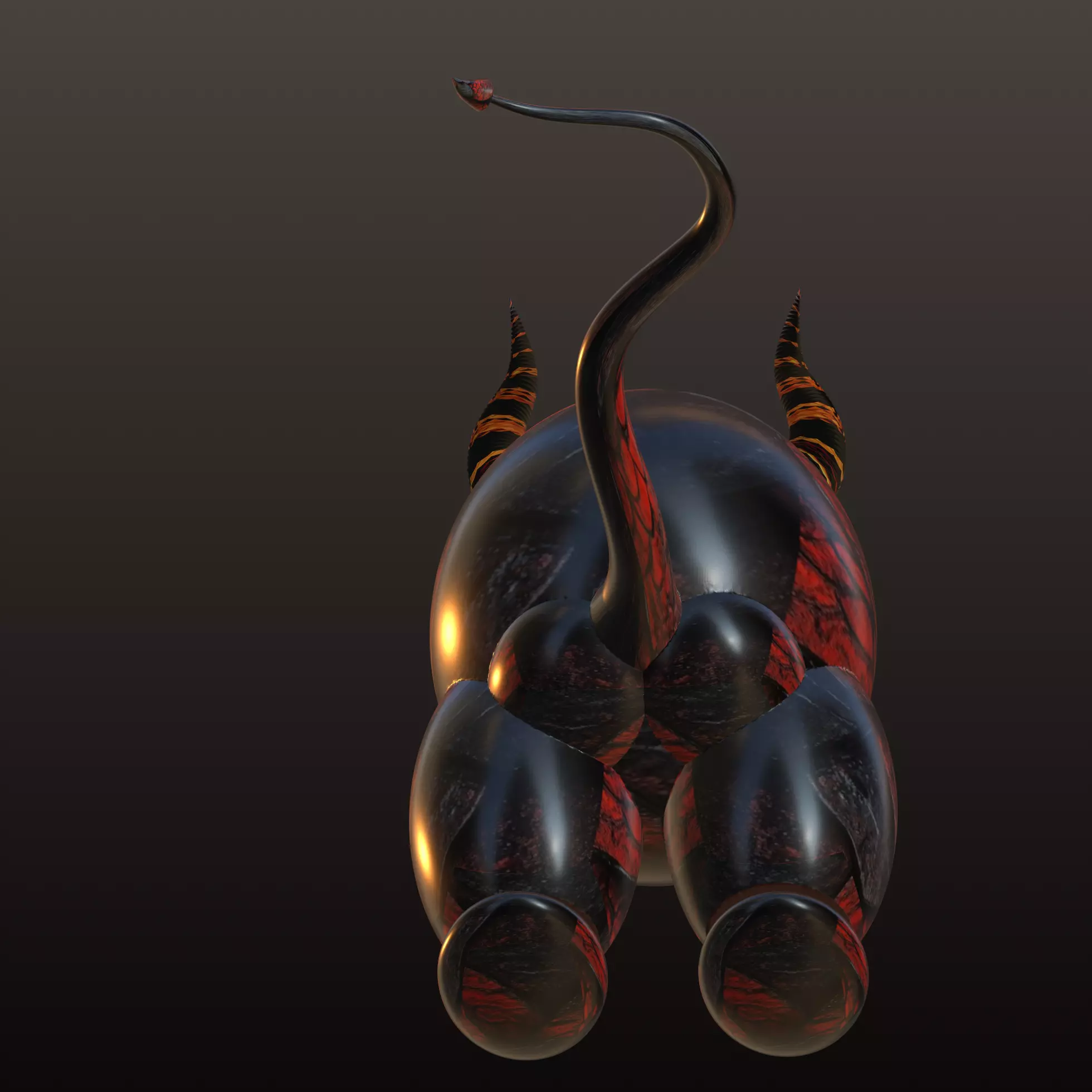 Devil panda 3D model_8