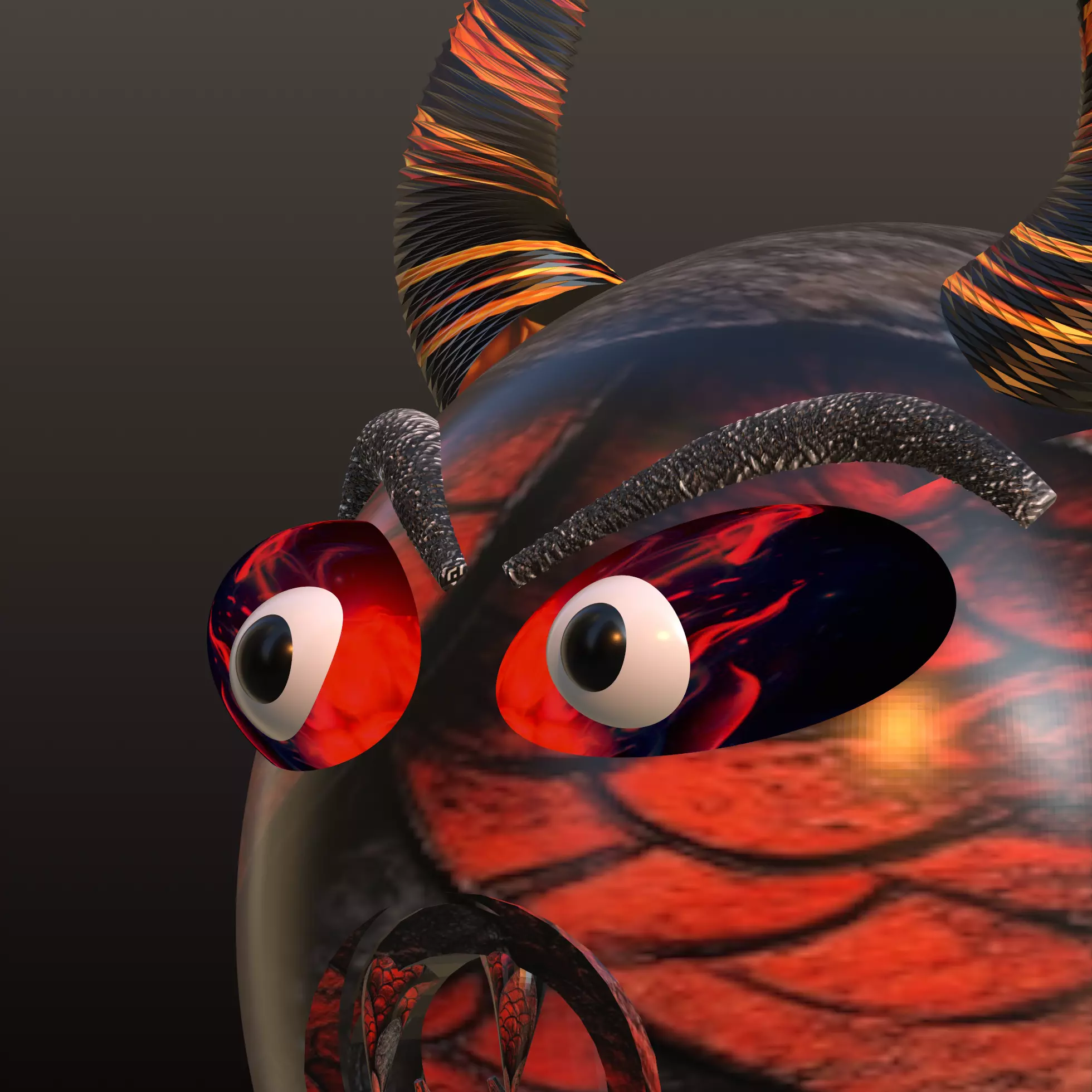 Devil panda 3D model_11