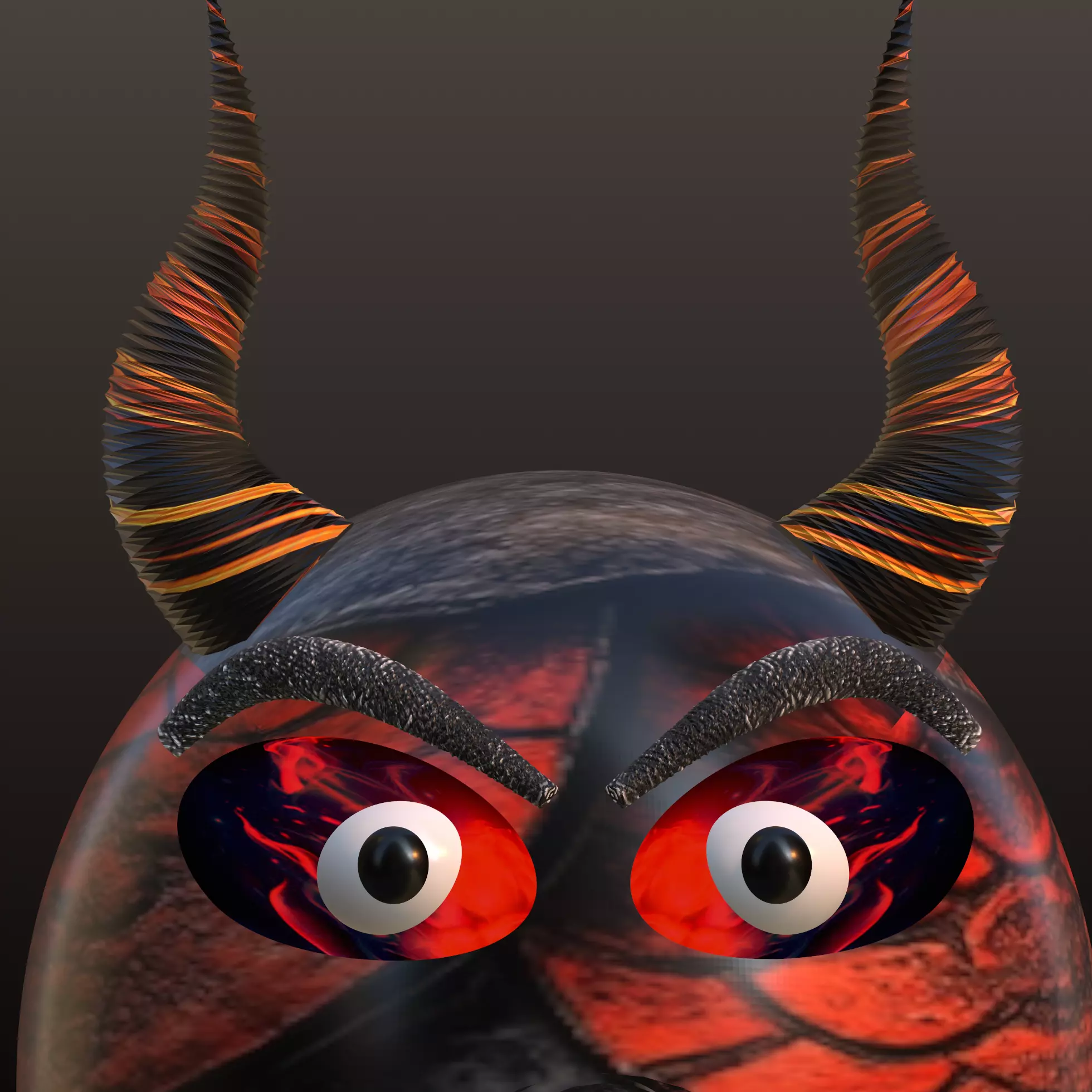 Devil panda 3D model_7
