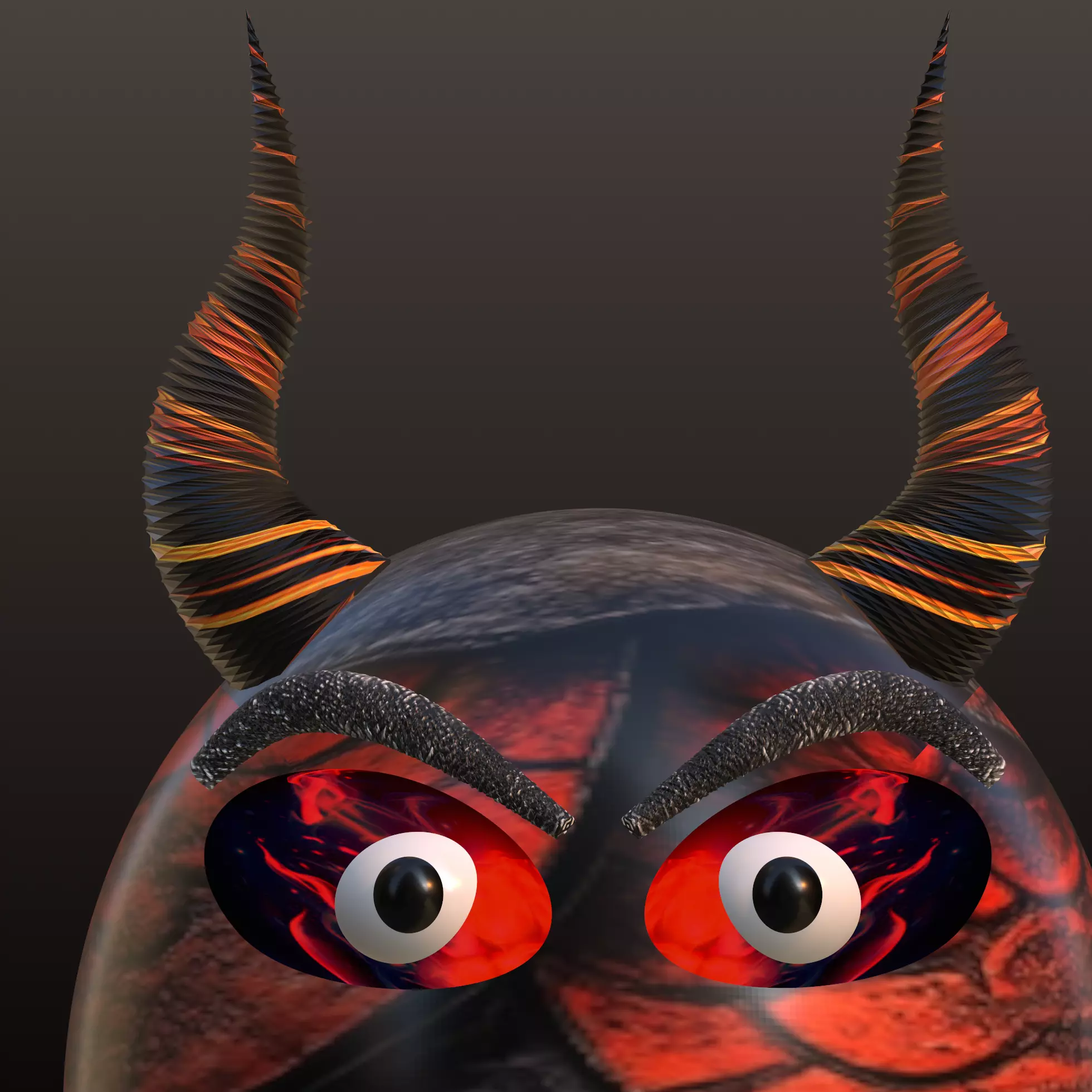 Devil panda 3D model_9