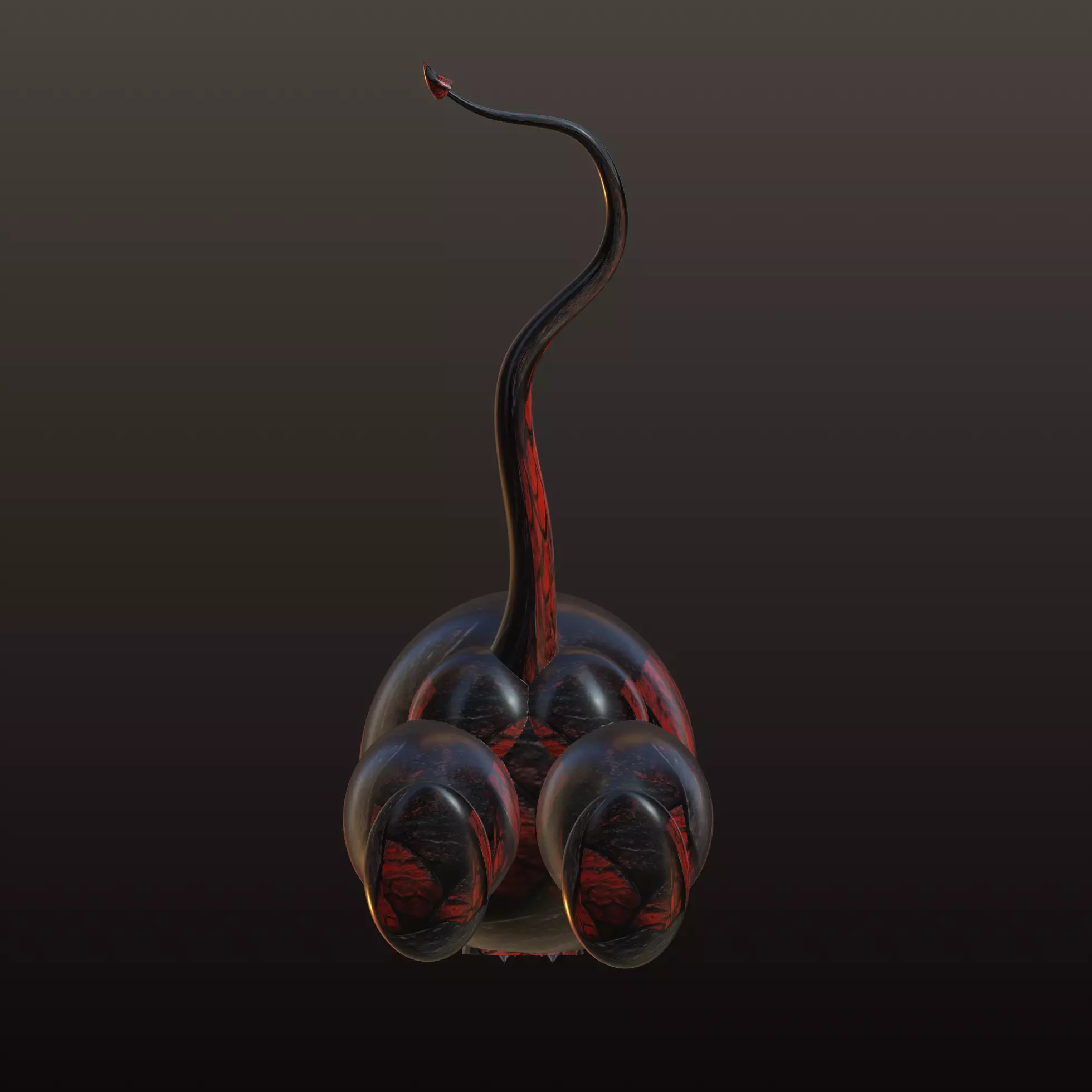 Devil panda 3D model_3