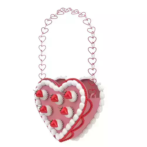 ANIME COSPLAY HEART CAKE SHAPED BAG  3D print model